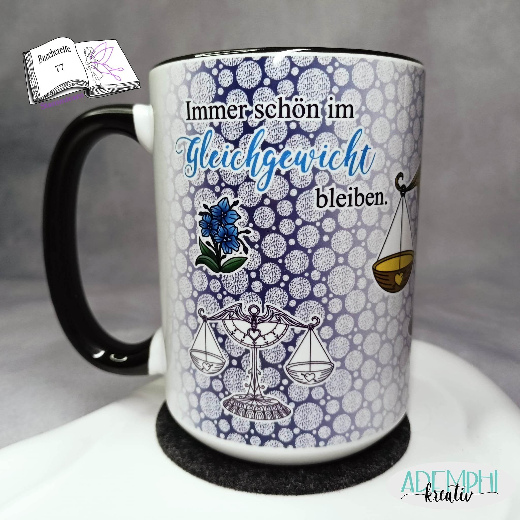 Plotterdatei Waage mit Orchidee Digiset, Sublimation, Druck, Basteln - Sewando