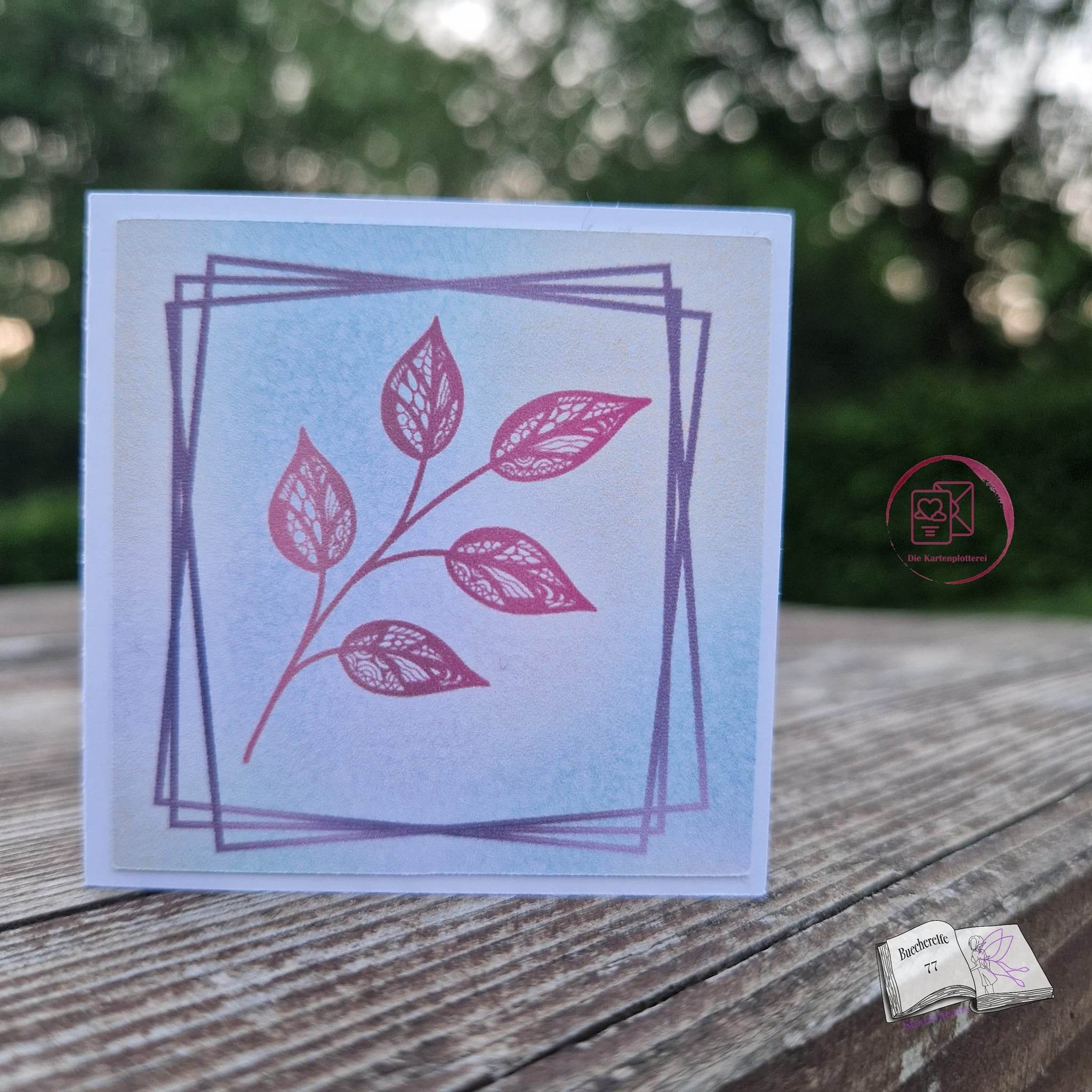 Digistamp Blätter gemustert Plotten, Sublimation, Drucken ! - Sewando