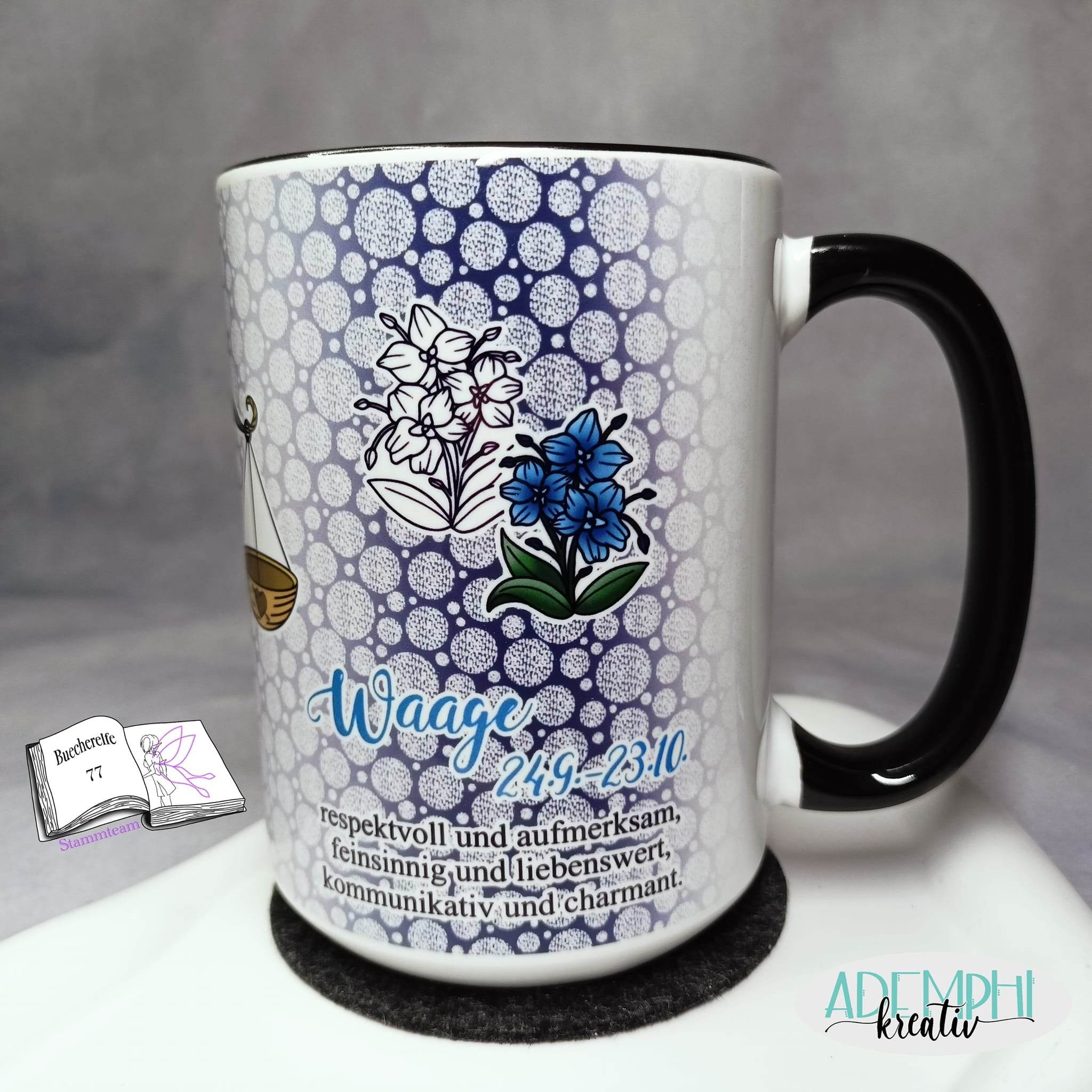 Plotterdatei Waage mit Orchidee Digiset, Sublimation, Druck, Basteln - Sewando