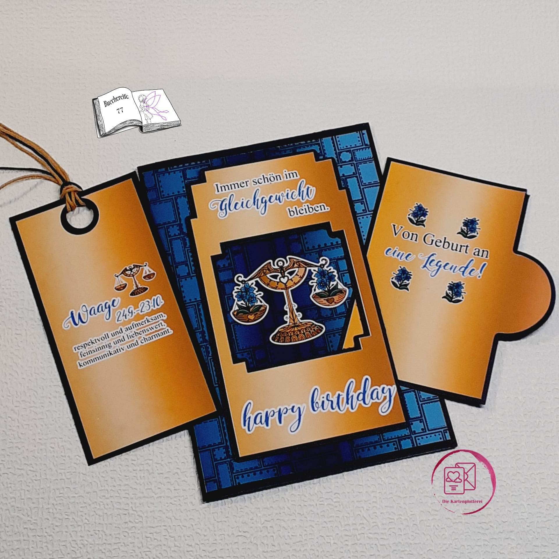 Plotterdatei Waage mit Orchidee Digiset, Sublimation, Druck, Basteln - Sewando