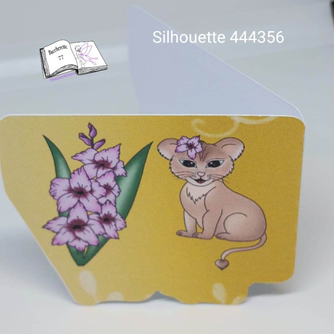 Digiset Löwe mit Gladiole Plotten, Sublimation, Drucken, Digistamp, Digipaper - Sewando