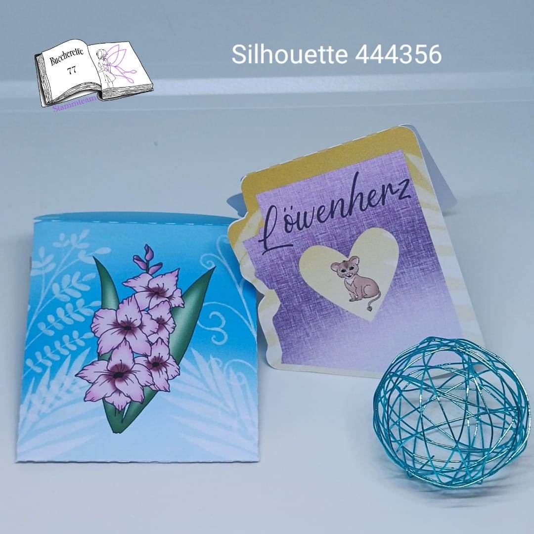 Digiset Löwe mit Gladiole Plotten, Sublimation, Drucken, Digistamp, Digipaper - Sewando