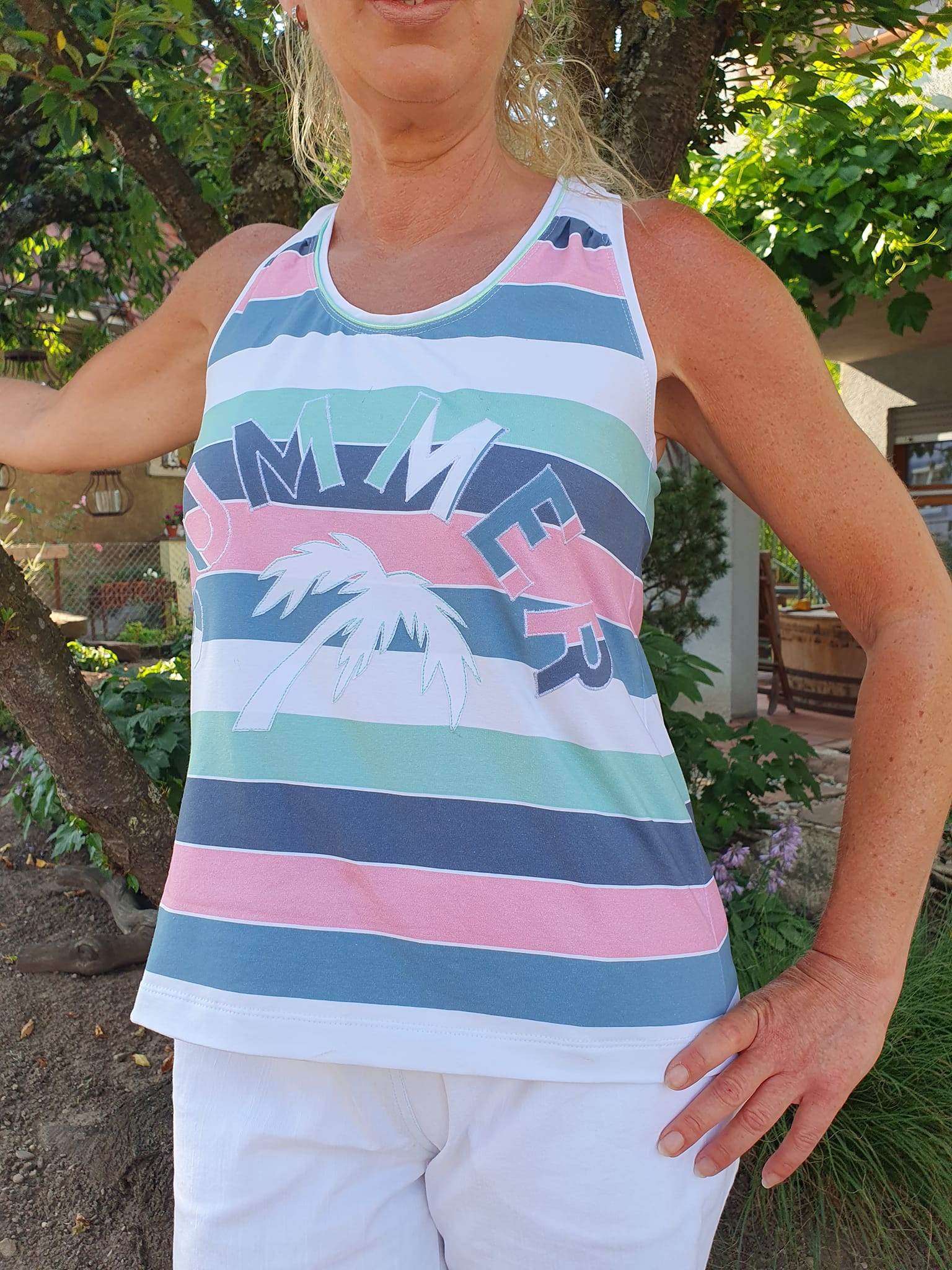 Schnittmuster Racerback Tanktop mit Kellerfalte Kira für Damen Gr. 32-52 - Sewando