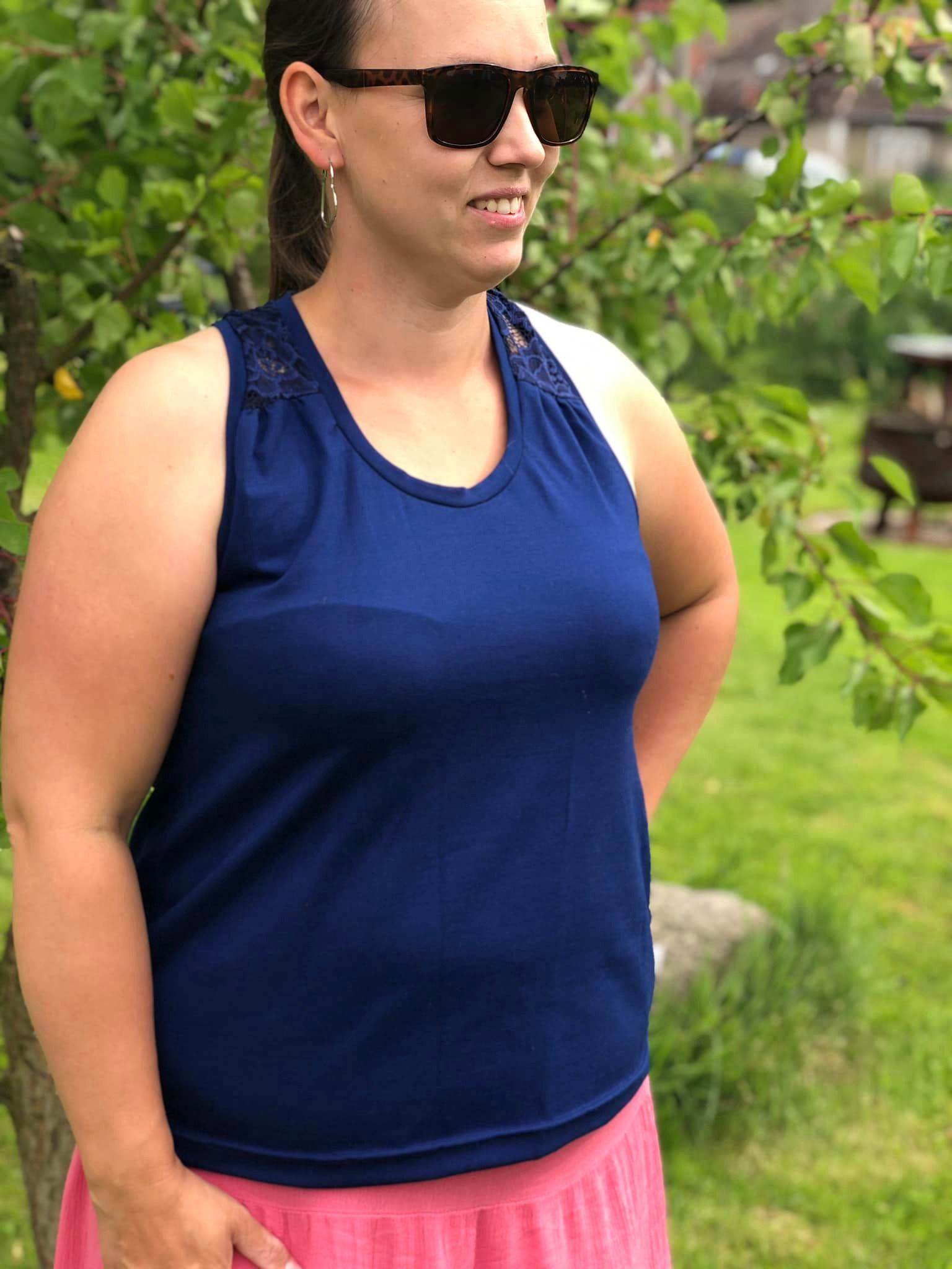 Schnittmuster Racerback Tanktop mit Kellerfalte Kira für Damen Gr. 32-52 - Sewando