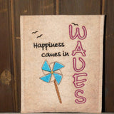 Stickdatei "Happiness comes in WAVES"