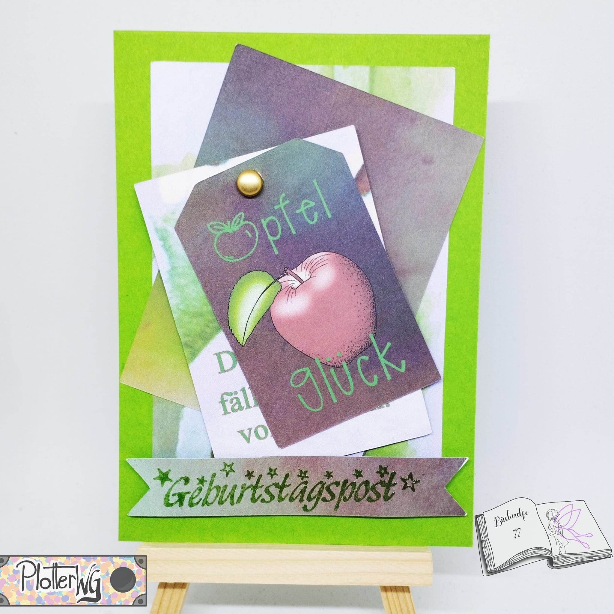 Digiset Äpfel, Digistamp, Digipaper, Plotterdatei, Sublimation, Druck - Sewando