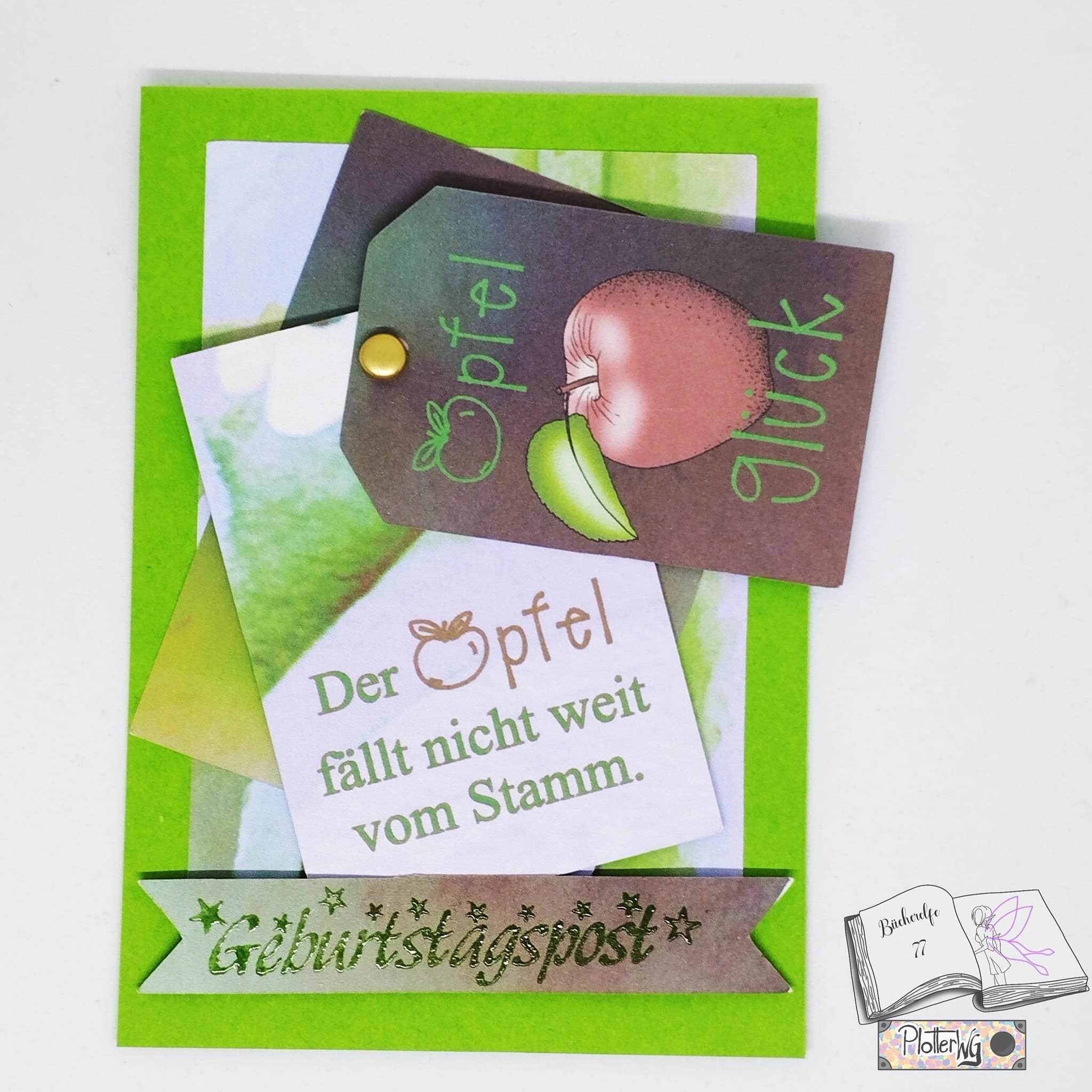 Digiset Äpfel, Digistamp, Digipaper, Plotterdatei, Sublimation, Druck - Sewando