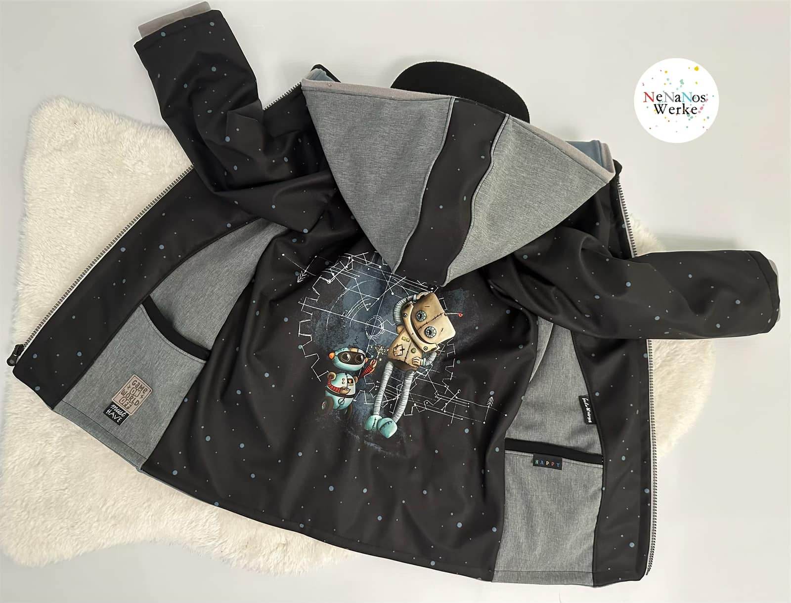 Softshelljacke Zuckermaus BOYS Gr. 110 - 164 Walkjacke - Sewando