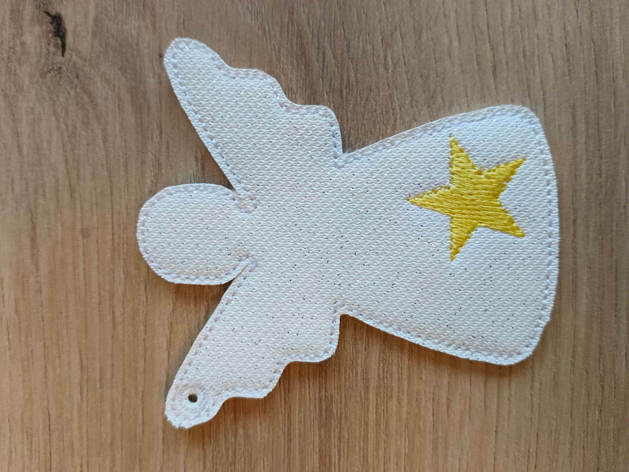 Stickdatei - Engel Anhänger mit Herz und Stern - Sewando
