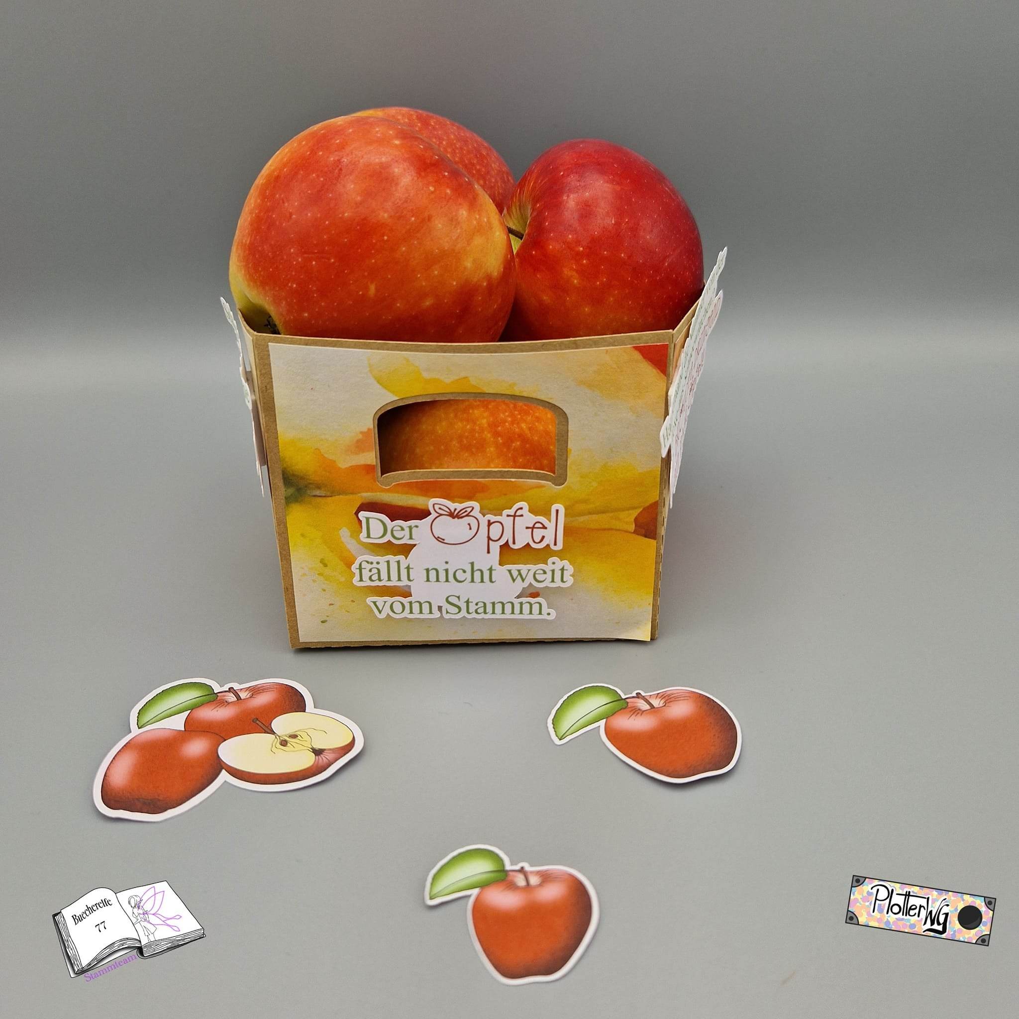 Digiset Äpfel, Digistamp, Digipaper, Plotterdatei, Sublimation, Druck - Sewando