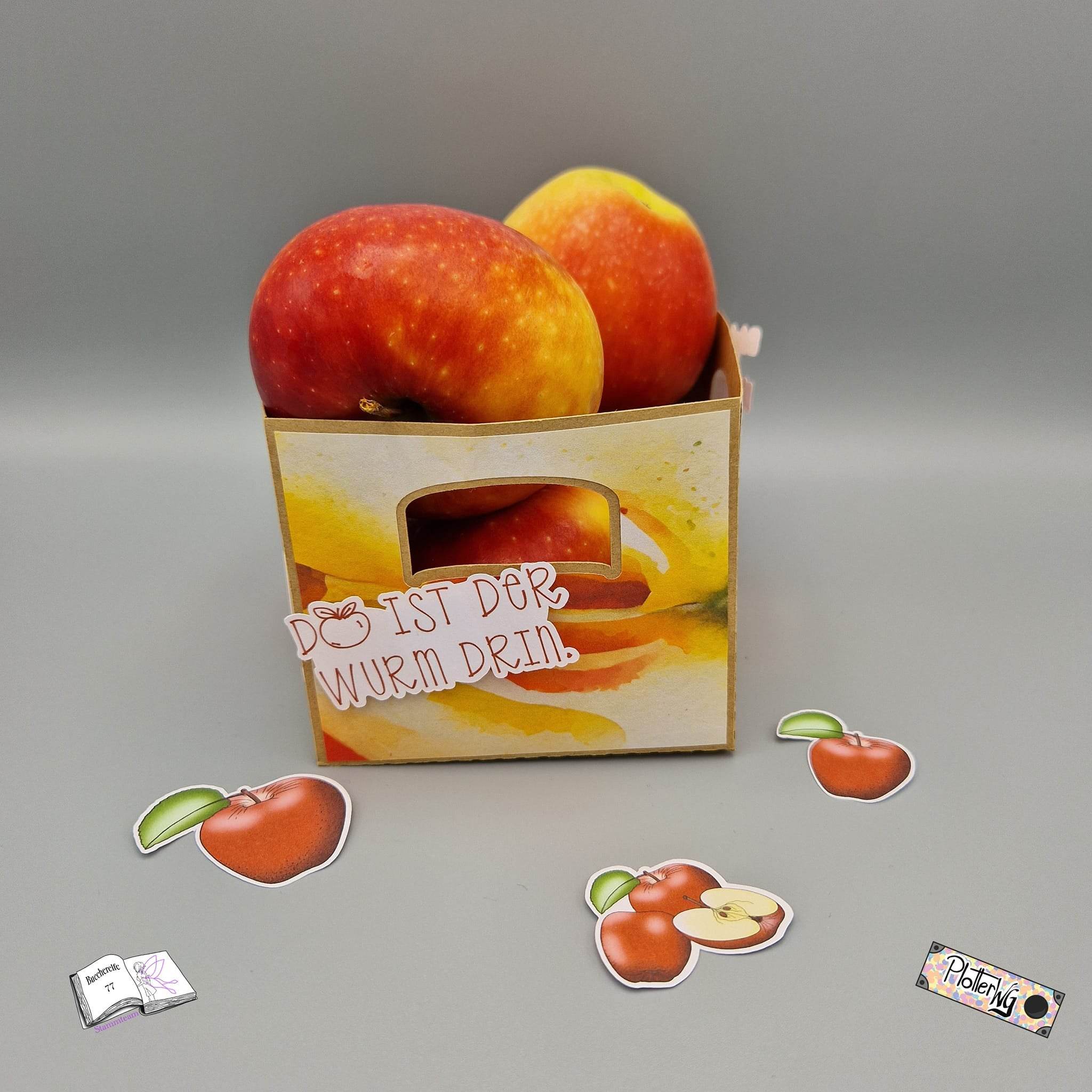 Digiset Äpfel, Digistamp, Digipaper, Plotterdatei, Sublimation, Druck - Sewando