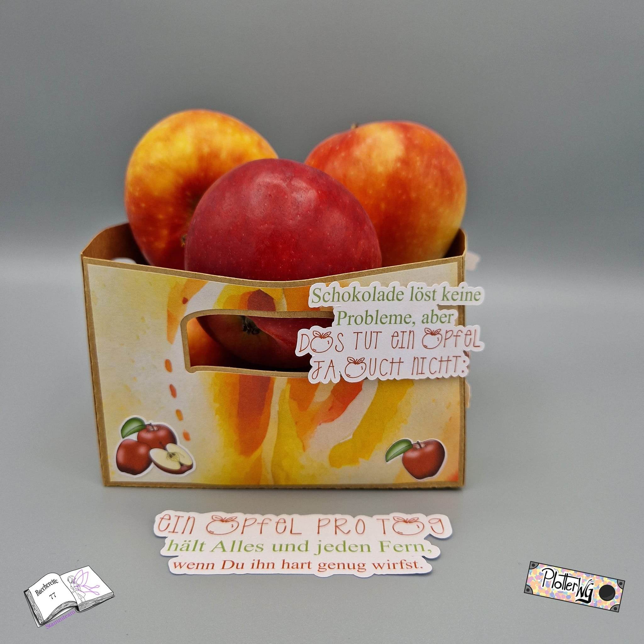 Digiset Äpfel, Digistamp, Digipaper, Plotterdatei, Sublimation, Druck - Sewando