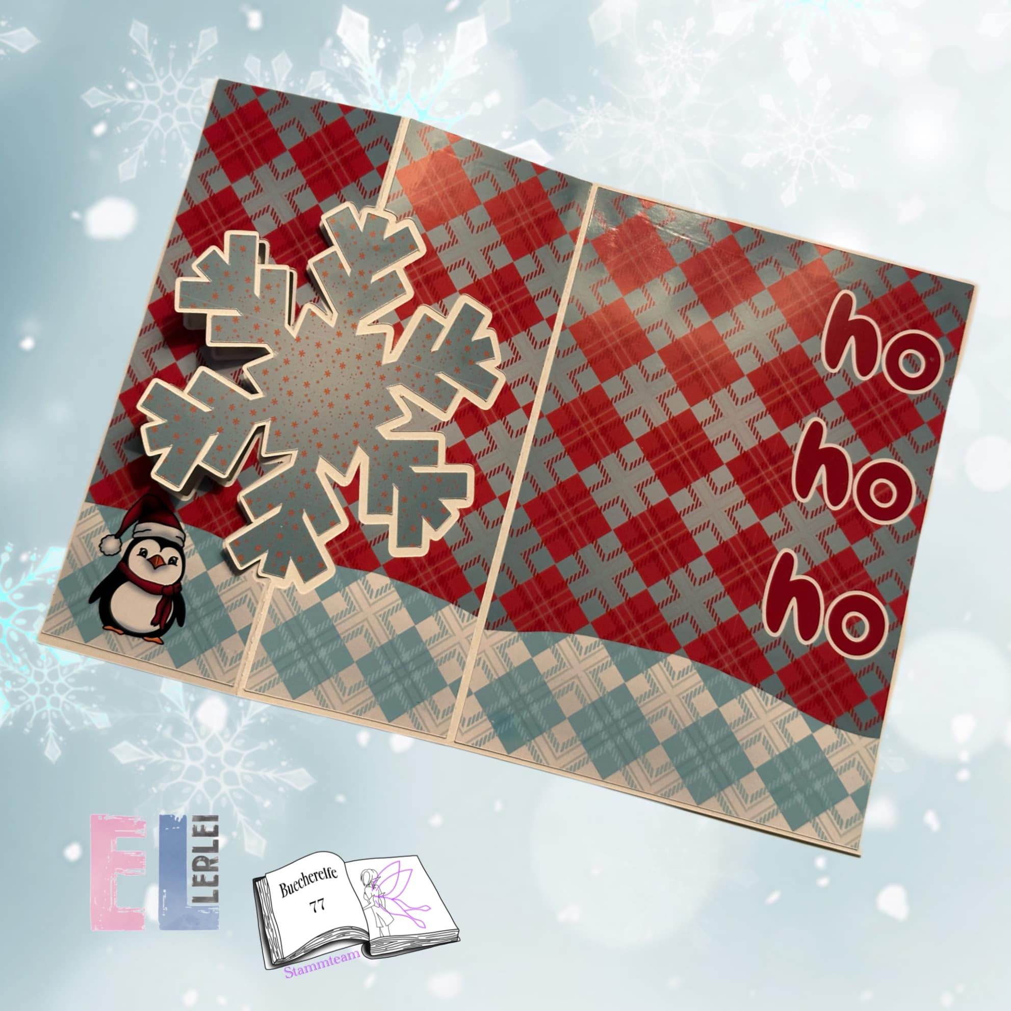 Digiset Christmas Penguin Plotterdatei, Sublimation, Digistamp, Digipaper - Sewando