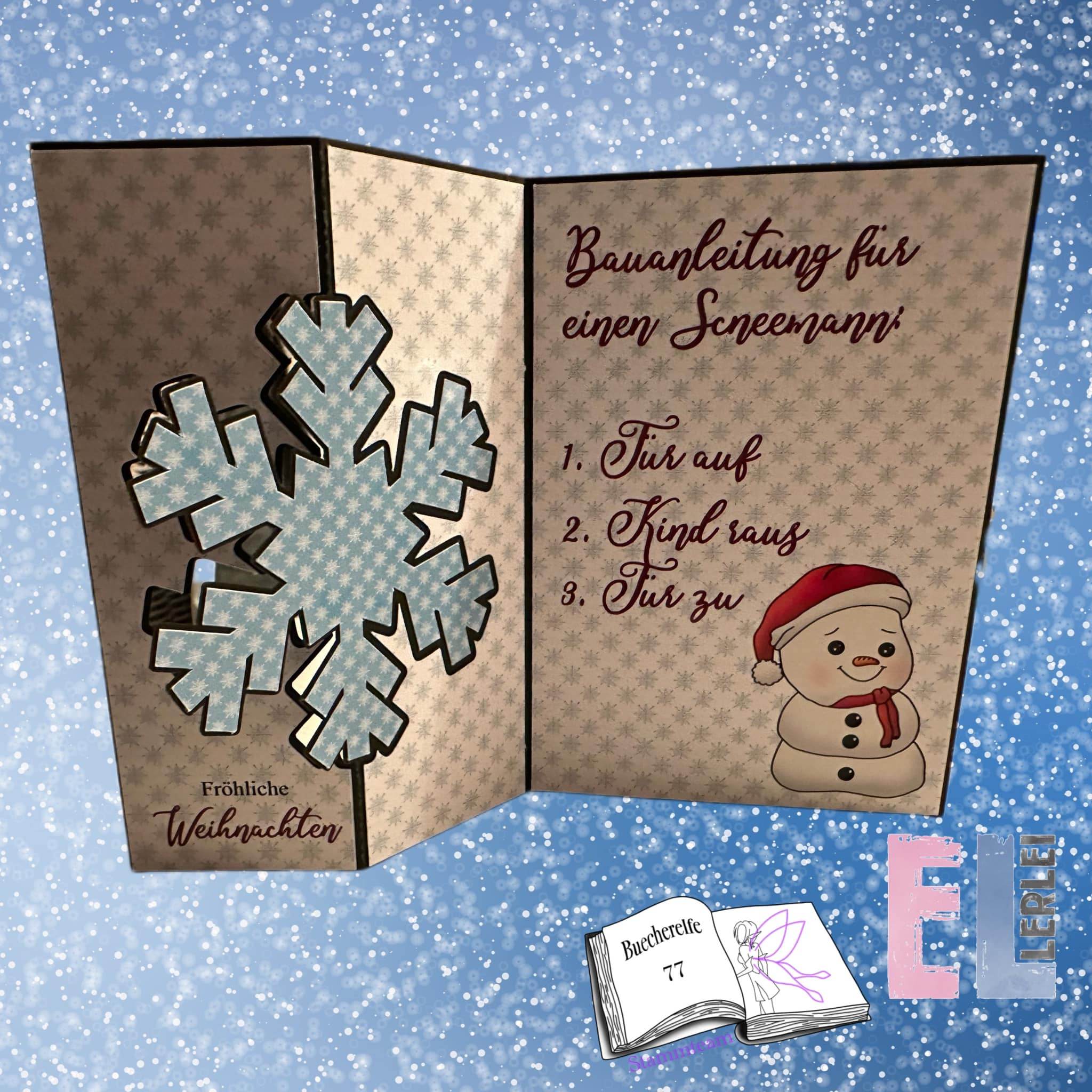 Digiset Fridolin der Schneemann, Digistamp, Digipaper, Plotterdatei, Sublimation - Sewando