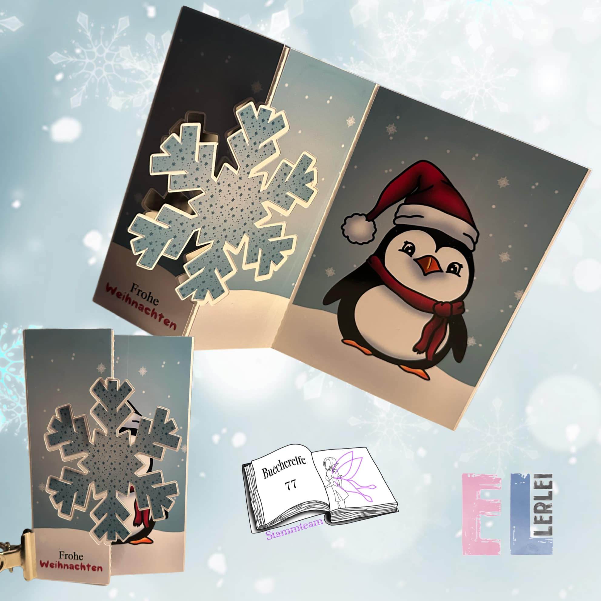 Digiset Christmas Penguin Plotterdatei, Sublimation, Digistamp, Digipaper - Sewando