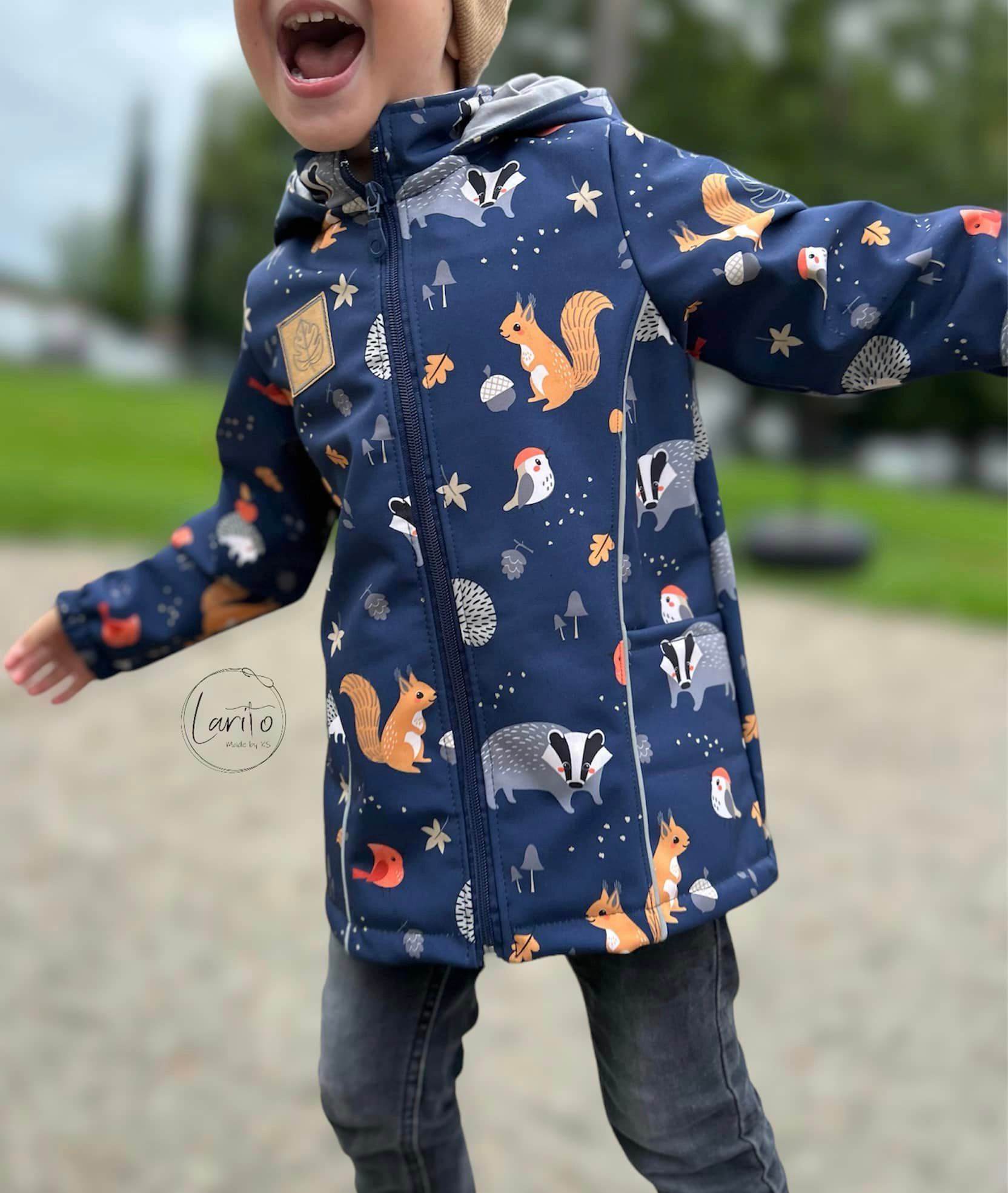 Softshelljacke Zuckermaus BOYS Gr. 110 - 164 Walkjacke - Sewando