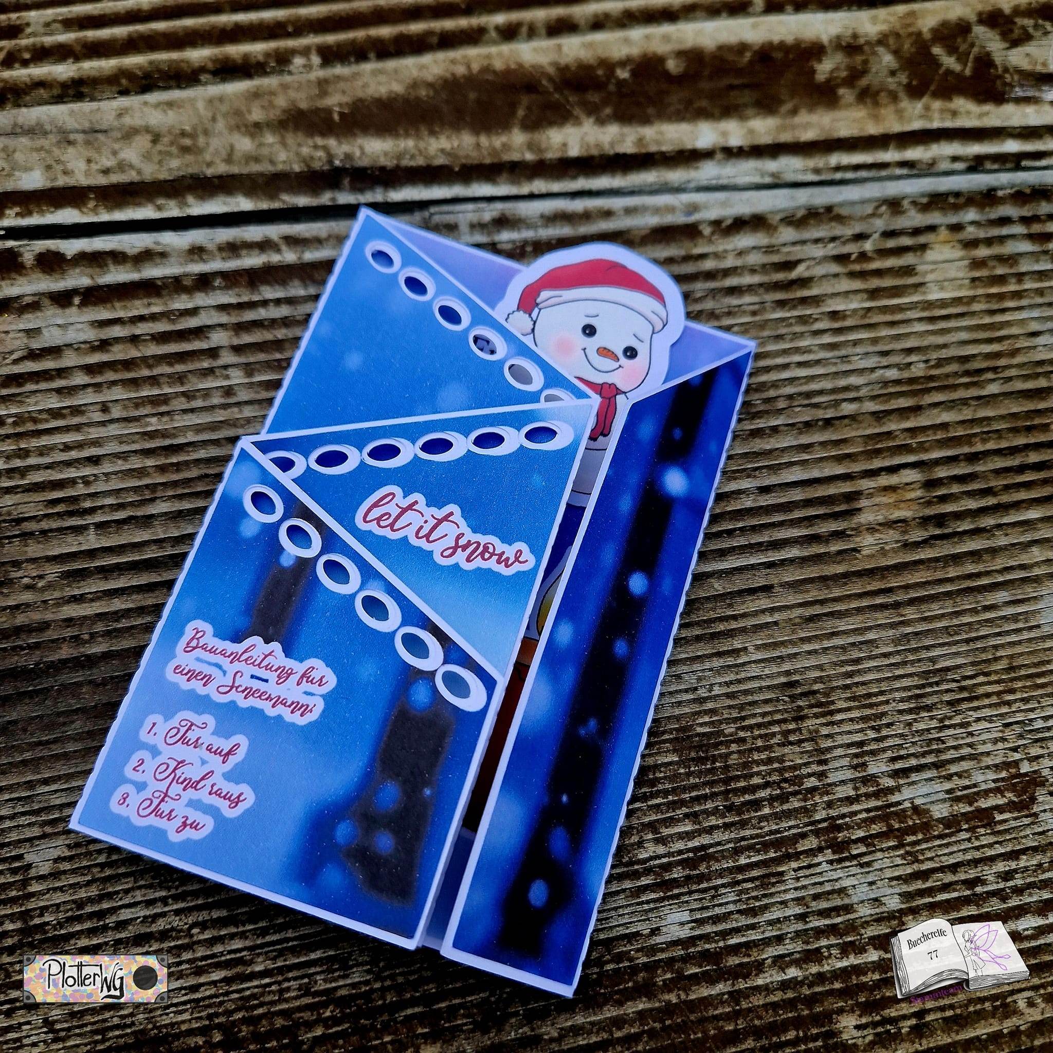 Digiset Fridolin der Schneemann, Digistamp, Digipaper, Plotterdatei, Sublimation - Sewando
