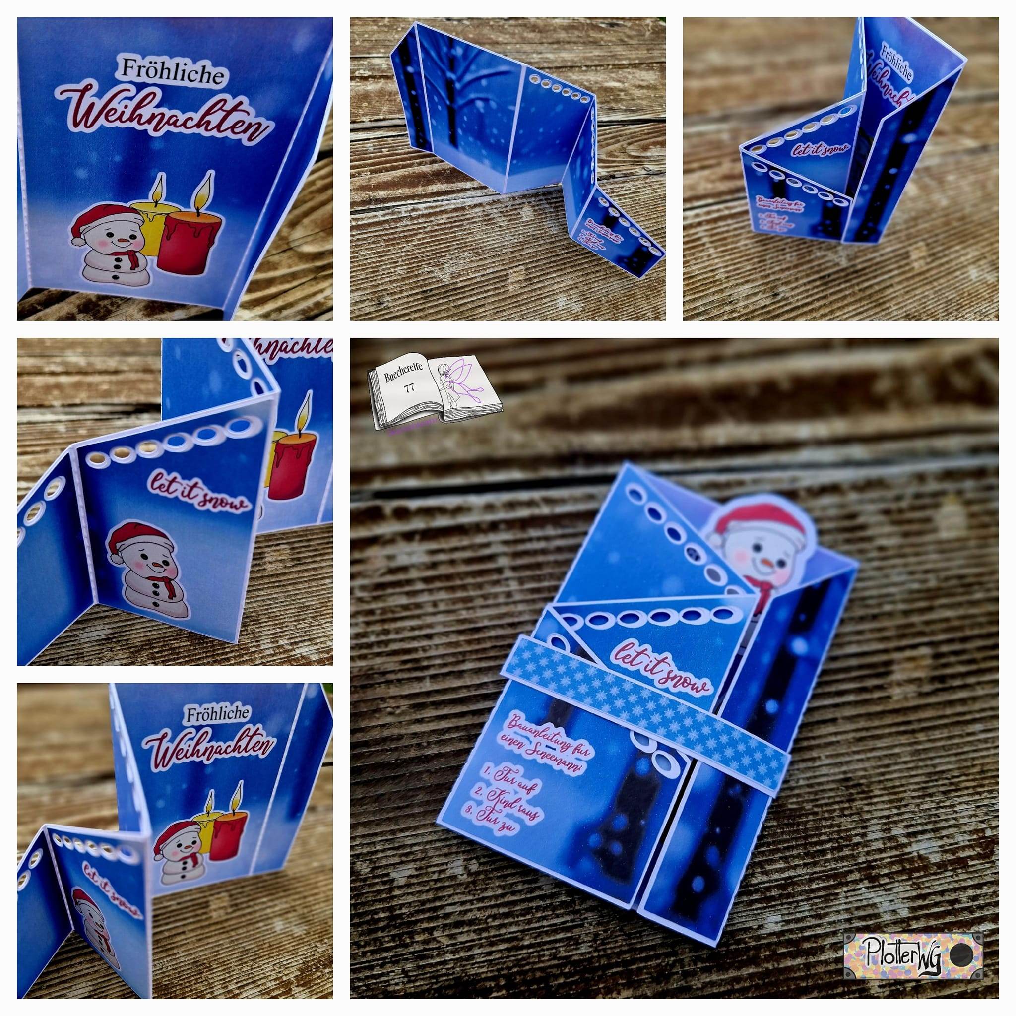 Digiset Fridolin der Schneemann, Digistamp, Digipaper, Plotterdatei, Sublimation - Sewando