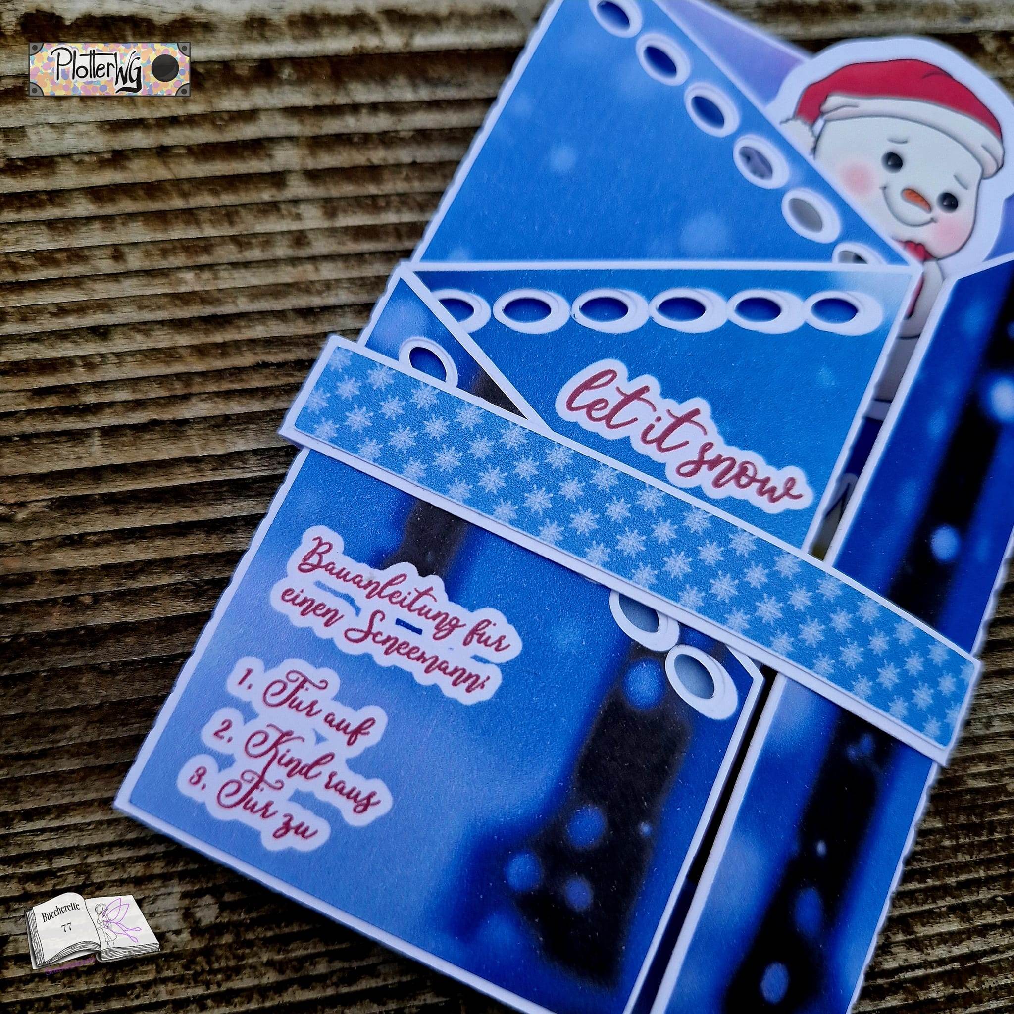 Digiset Fridolin der Schneemann, Digistamp, Digipaper, Plotterdatei, Sublimation - Sewando