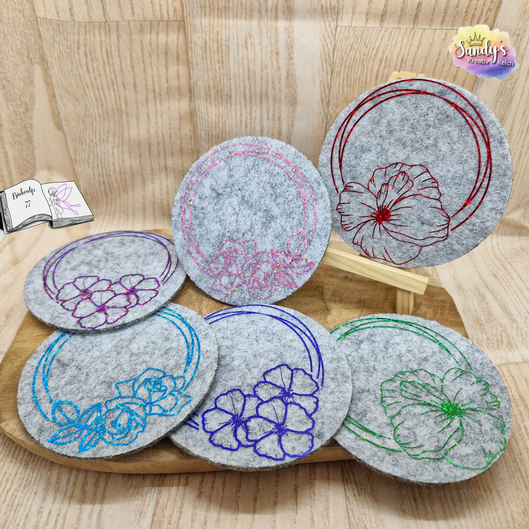 Digistamp Kreisblüten Plotterdatei, Sublimation, Drucken, ! - Sewando