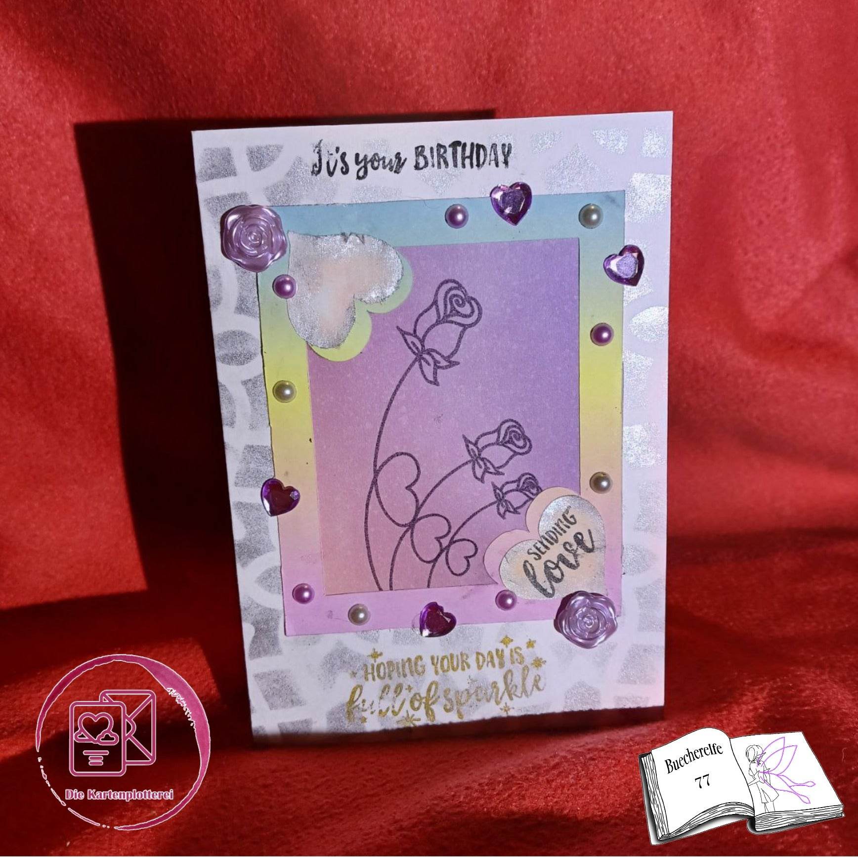 Digistamp Herzrose Plotten, Sublimation, Drucken ! - Sewando