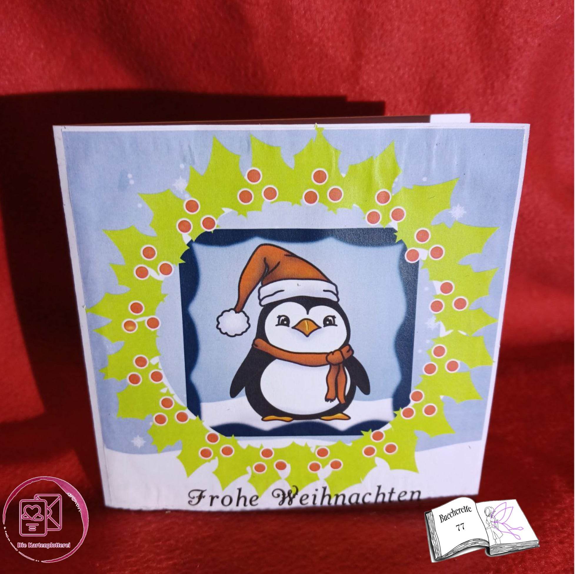 Digiset Christmas Penguin Plotterdatei, Sublimation, Digistamp, Digipaper - Sewando