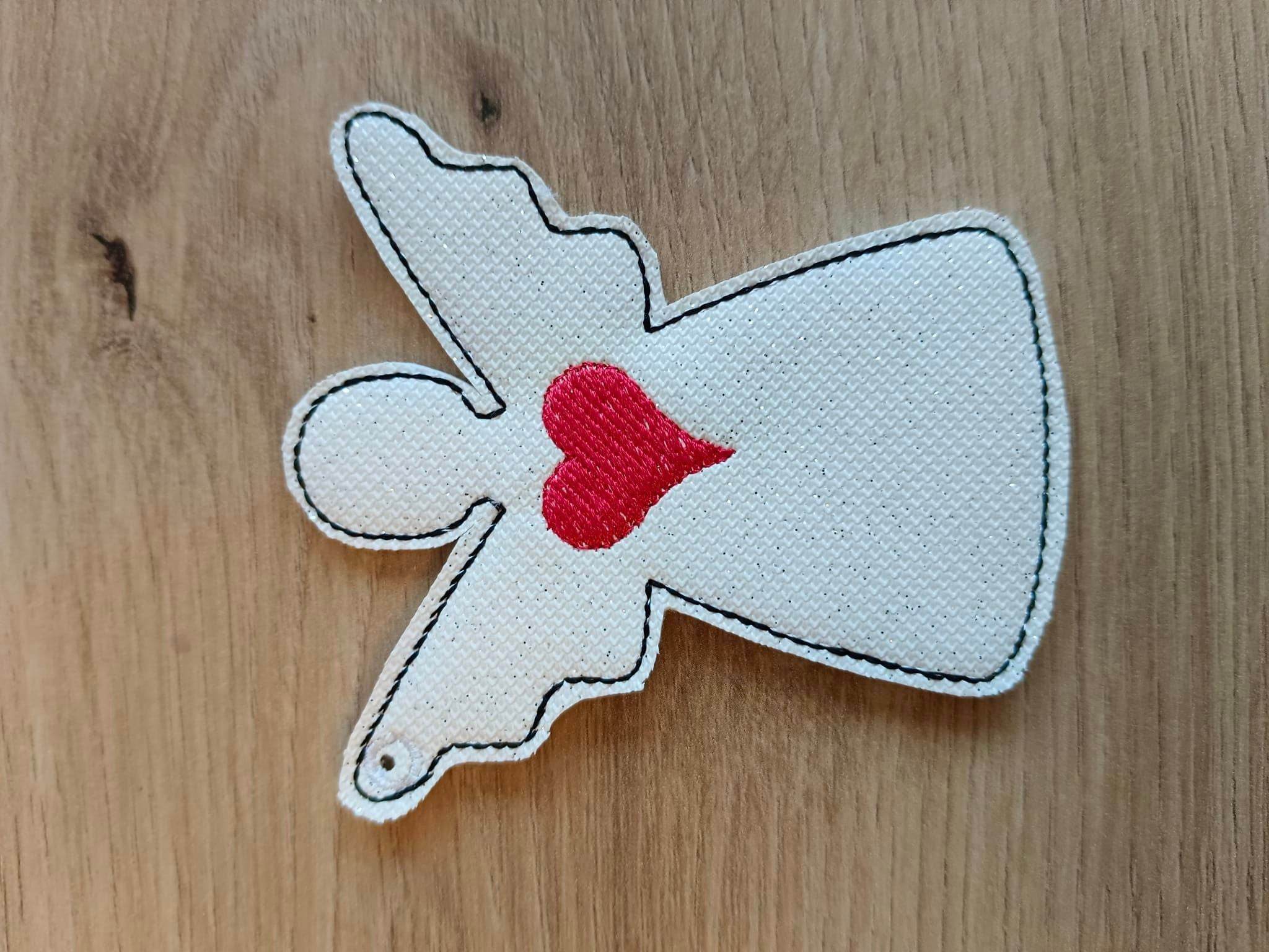 Stickdatei - Engel Anhänger mit Herz und Stern - Sewando