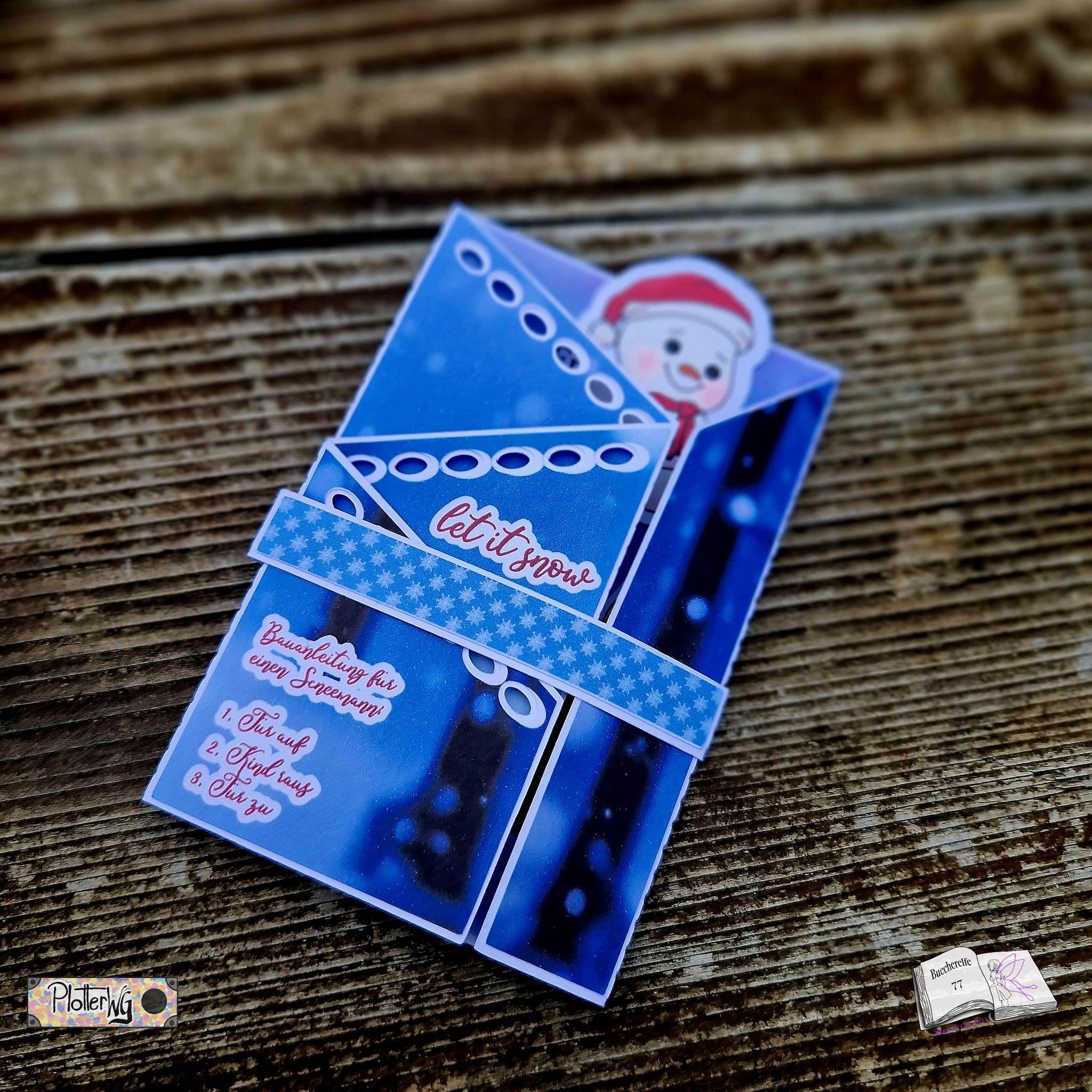 Digiset Fridolin der Schneemann, Digistamp, Digipaper, Plotterdatei, Sublimation - Sewando