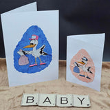 Stickdatei - Storchenpost - Klapperstorch mit Beutel - Sewando