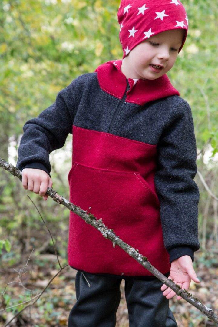 Big Herbstwind & Frühlingssonne Anorak, Windbreaker, Drüberzieh-Hoodie für 105cm-140cm Körpergröße - Sewando