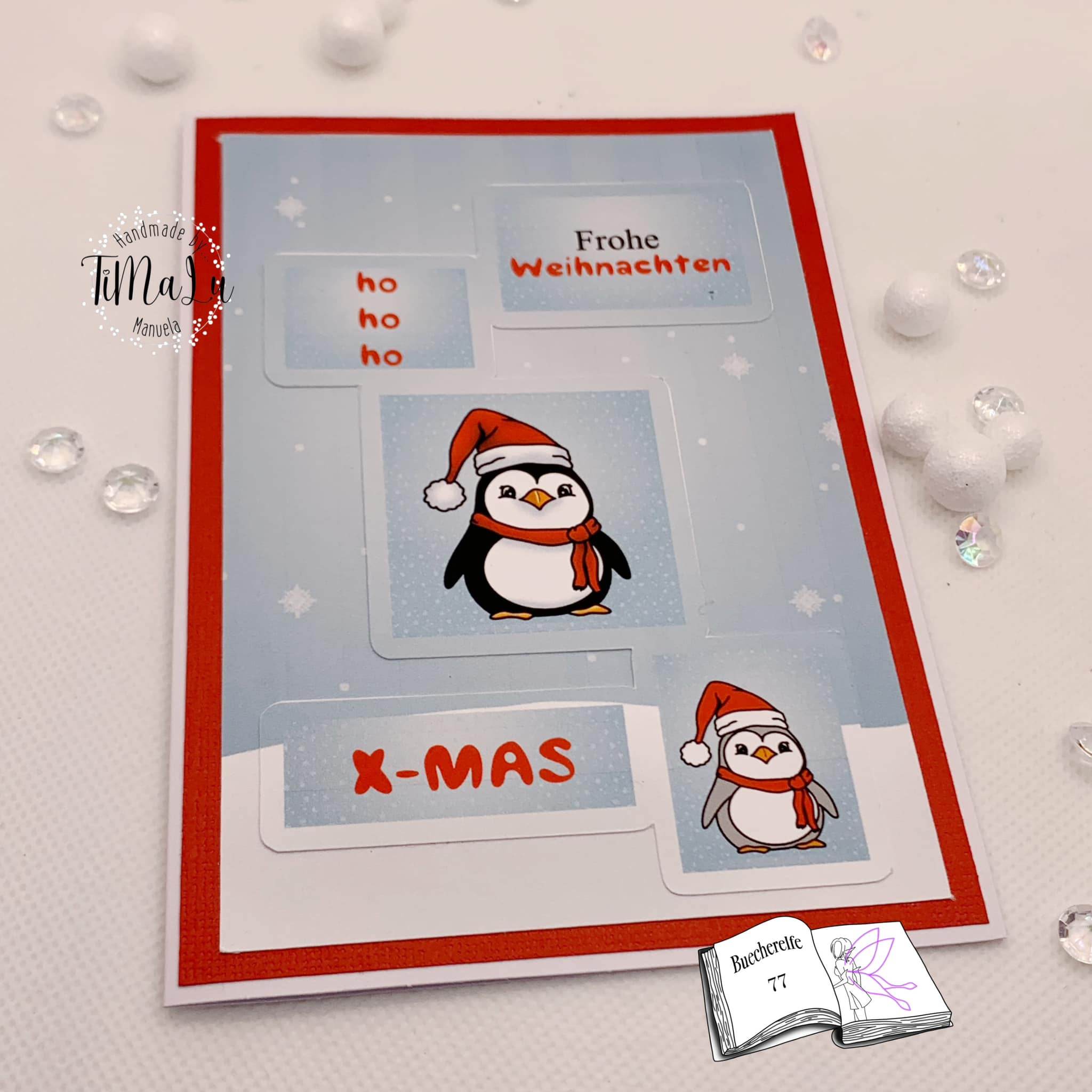 Digiset Christmas Penguin Plotterdatei, Sublimation, Digistamp, Digipaper - Sewando