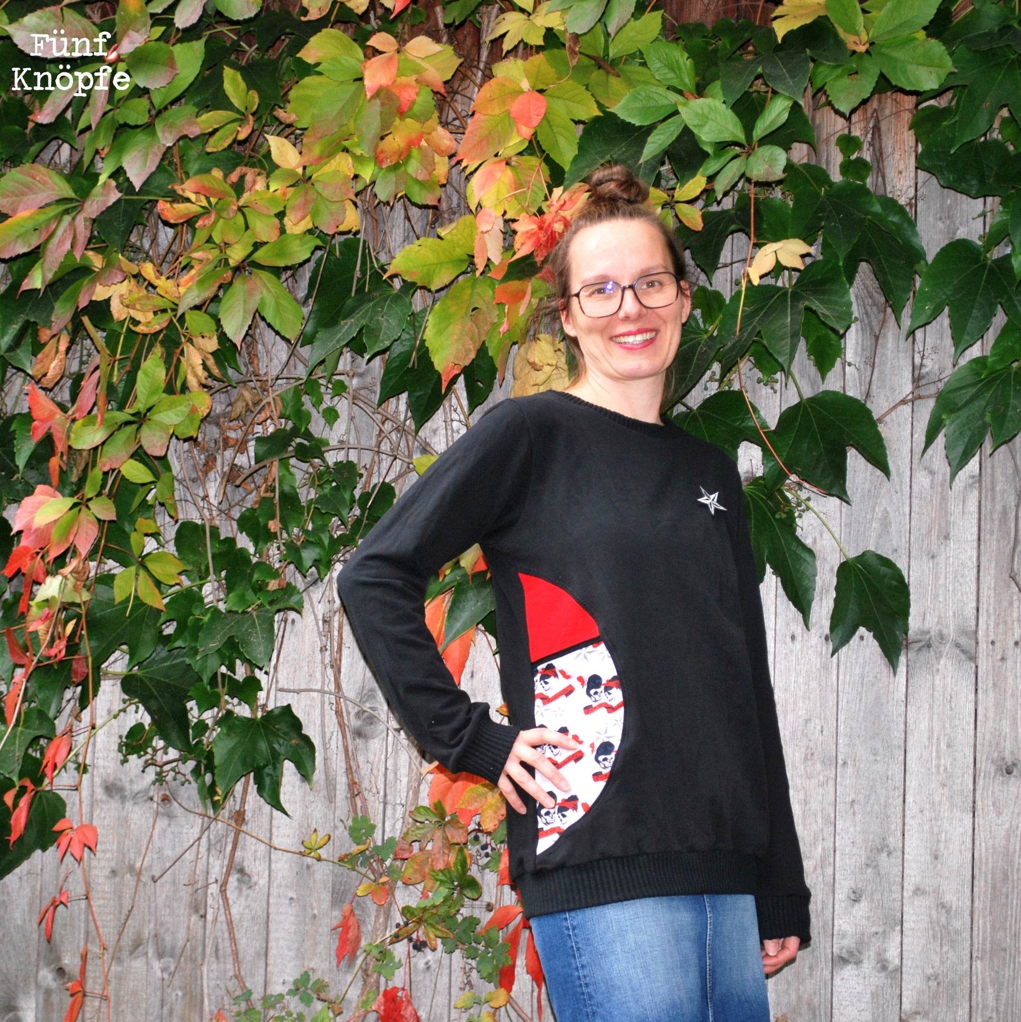 Sweater Josefina Gr. 34 - 54 inkl. A0 + Beamerdatei - Sewando