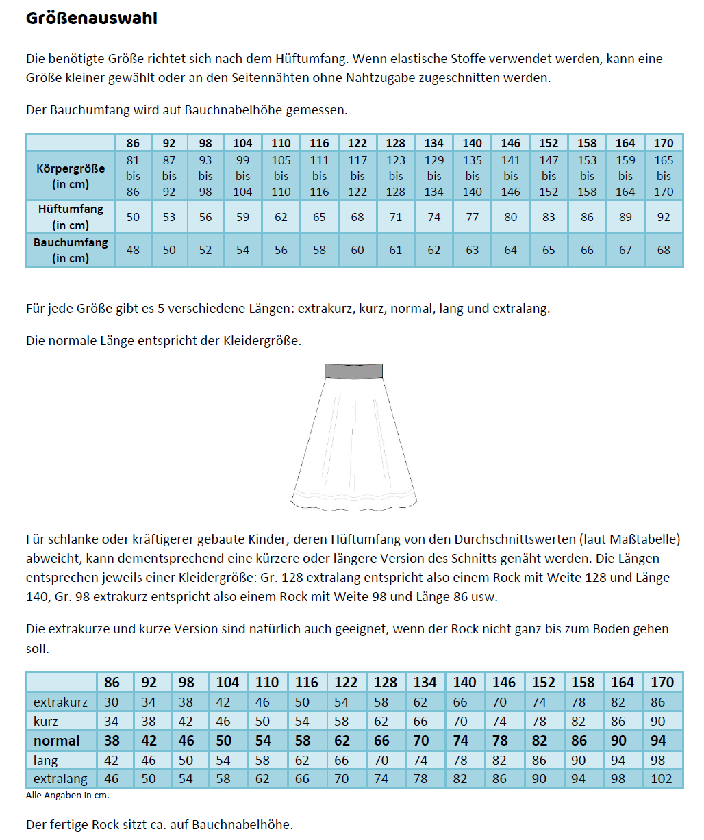 Schnittmuster timtom No.38 Maxirock für Kinder und Teens Gr.86-170 - Sewando