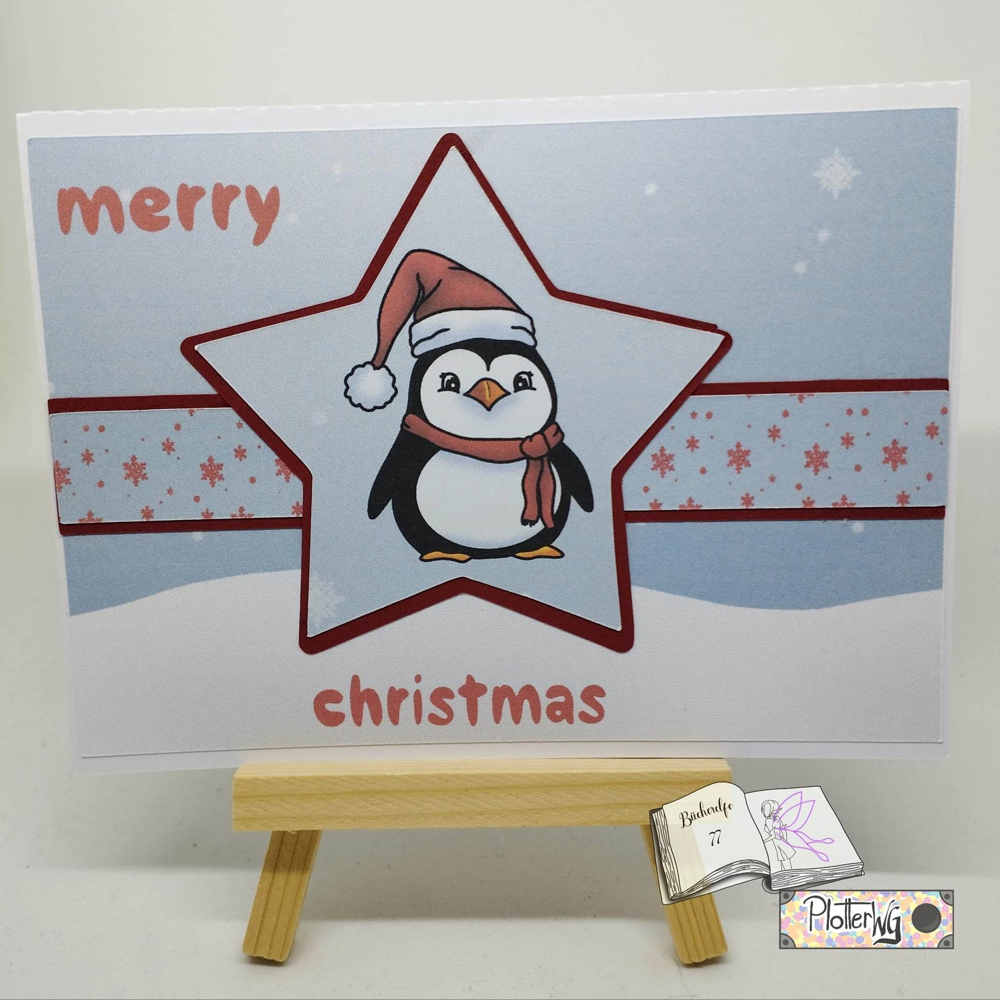 Digiset Christmas Penguin Plotterdatei, Sublimation, Digistamp, Digipaper - Sewando