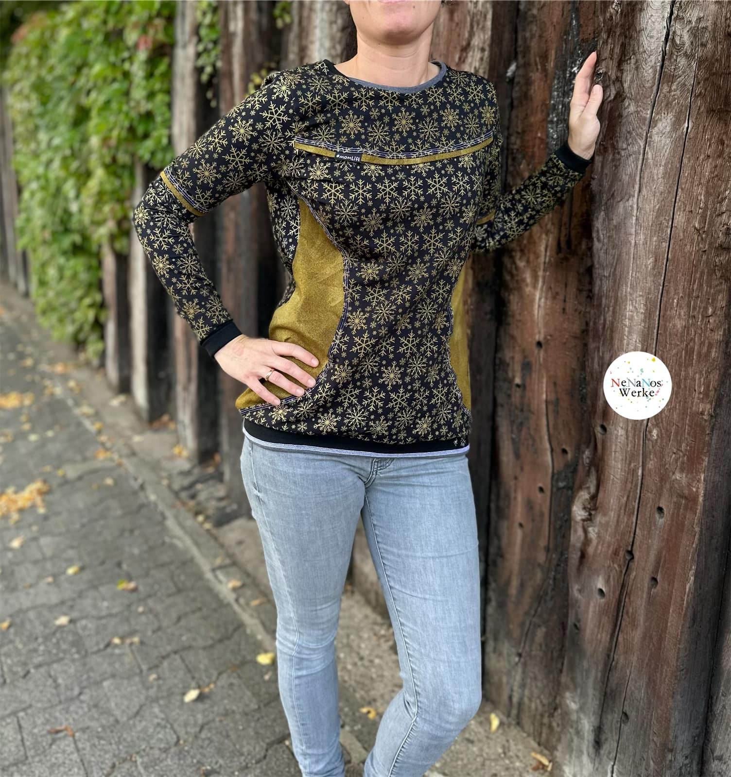 Sweater Josefina Gr. 34 - 54 inkl. A0 + Beamerdatei - Sewando