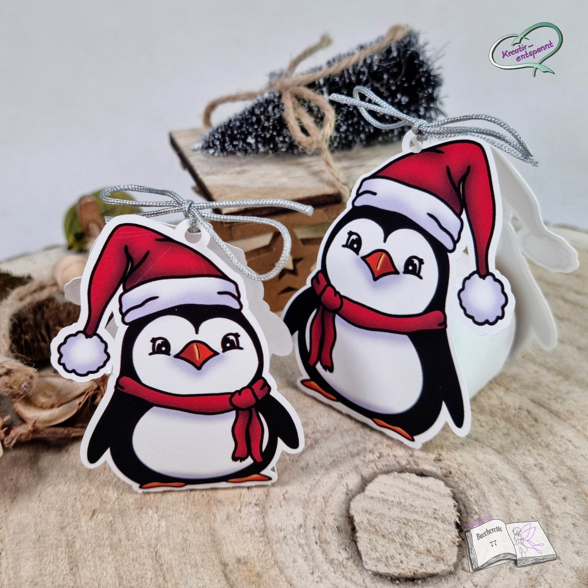 Digiset Christmas Penguin Plotterdatei, Sublimation, Digistamp, Digipaper - Sewando