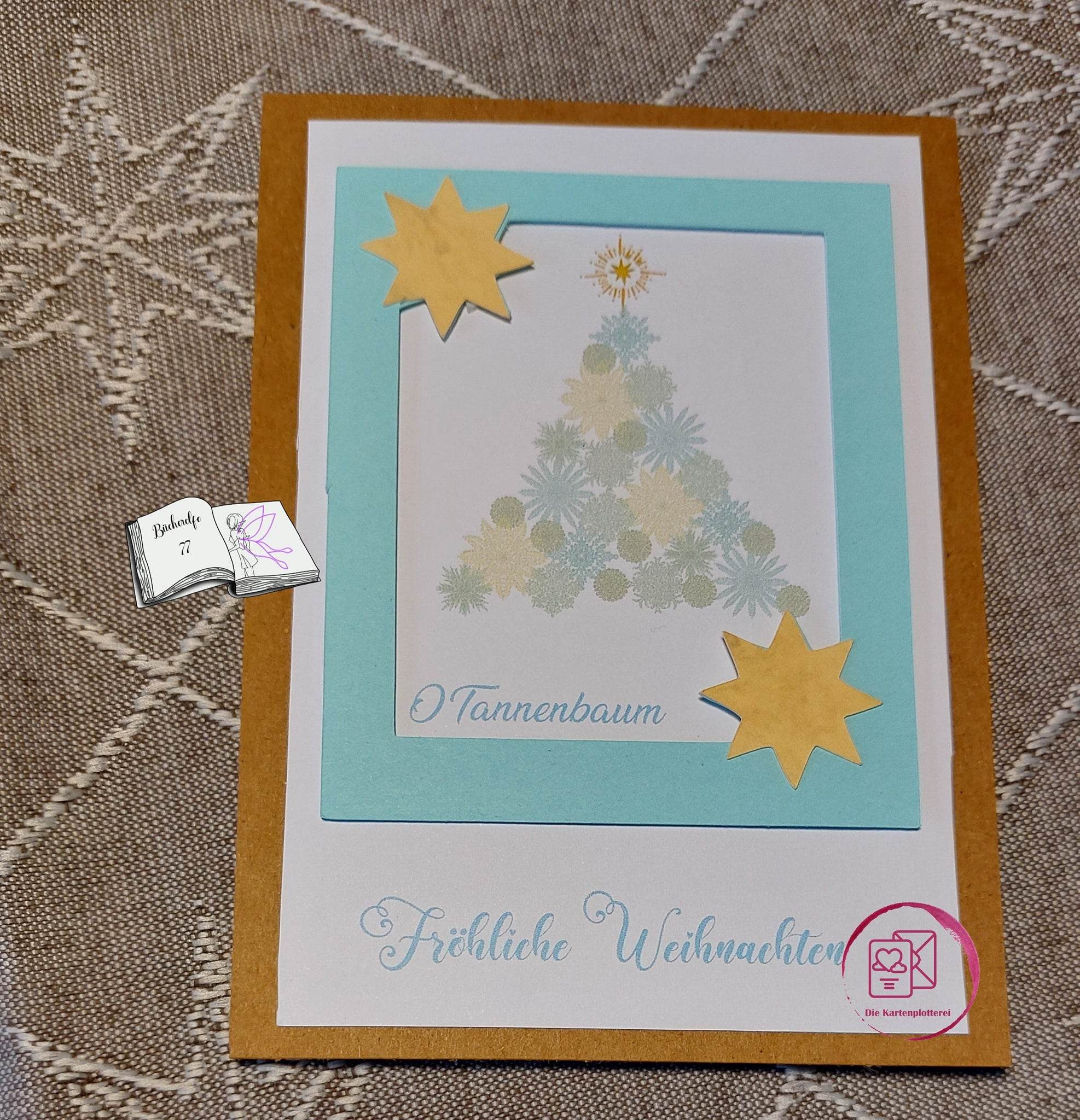Digistamp Weihnachtsbaum Schneeflocken Plotten, Sublimation, Drucken, Digistamp - Sewando