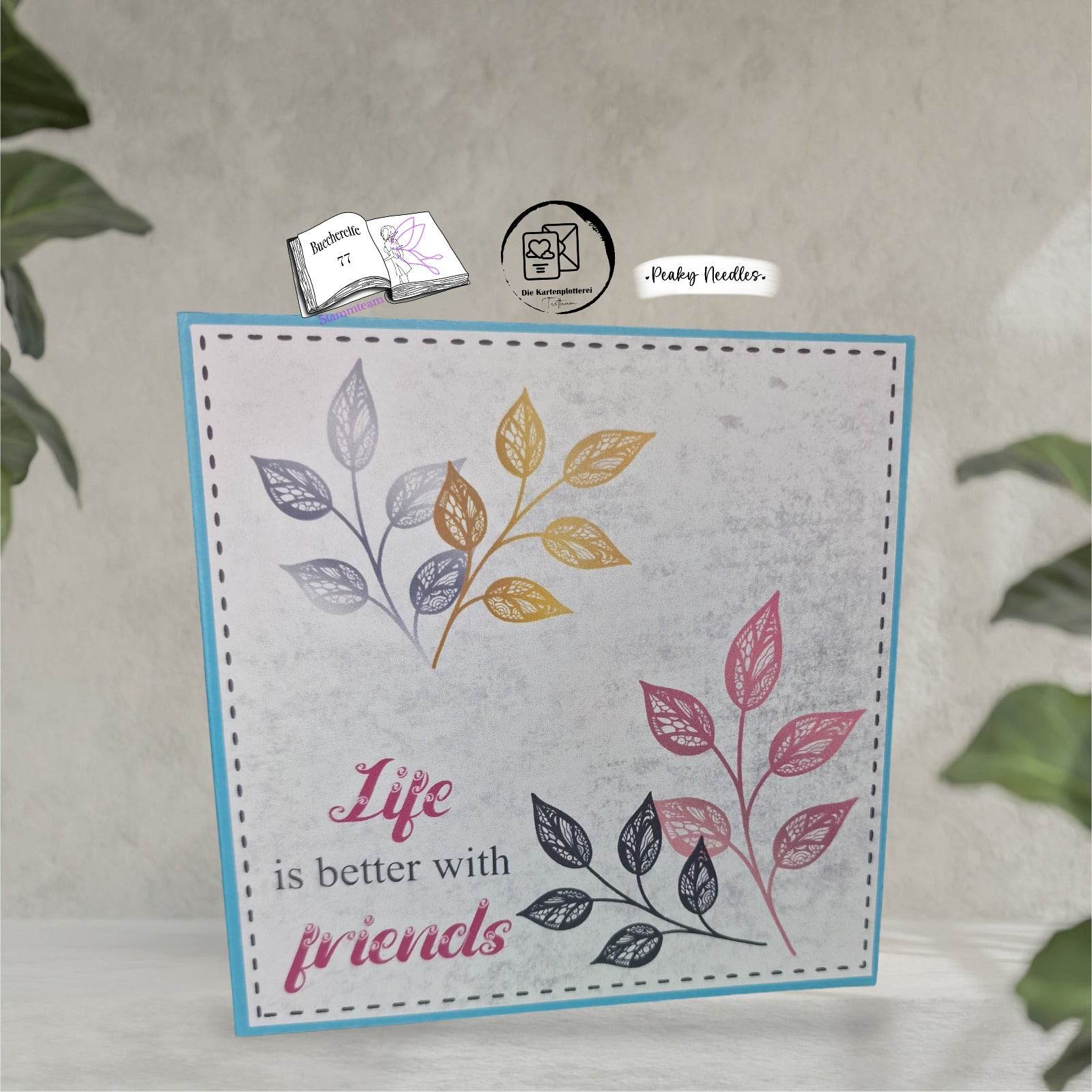 Digistamp Blätter gemustert Plotten, Sublimation, Drucken ! - Sewando