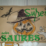 Stickdatei - Schild "Süßes oder Saures"