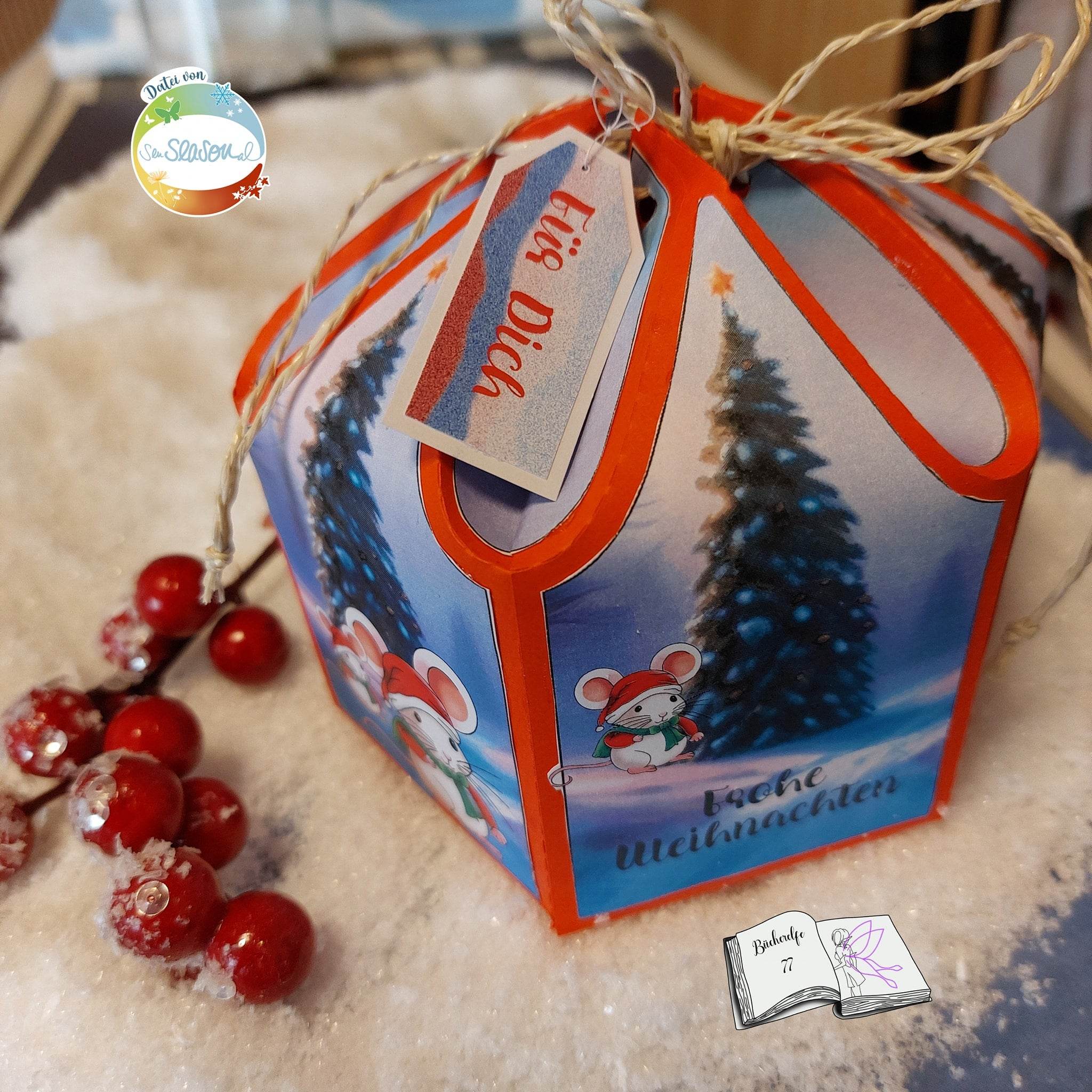 Digiset Speedy die Weihnachtsmaus, Plotterdatei, Sublimation, Digistamp, Digipaper - Sewando