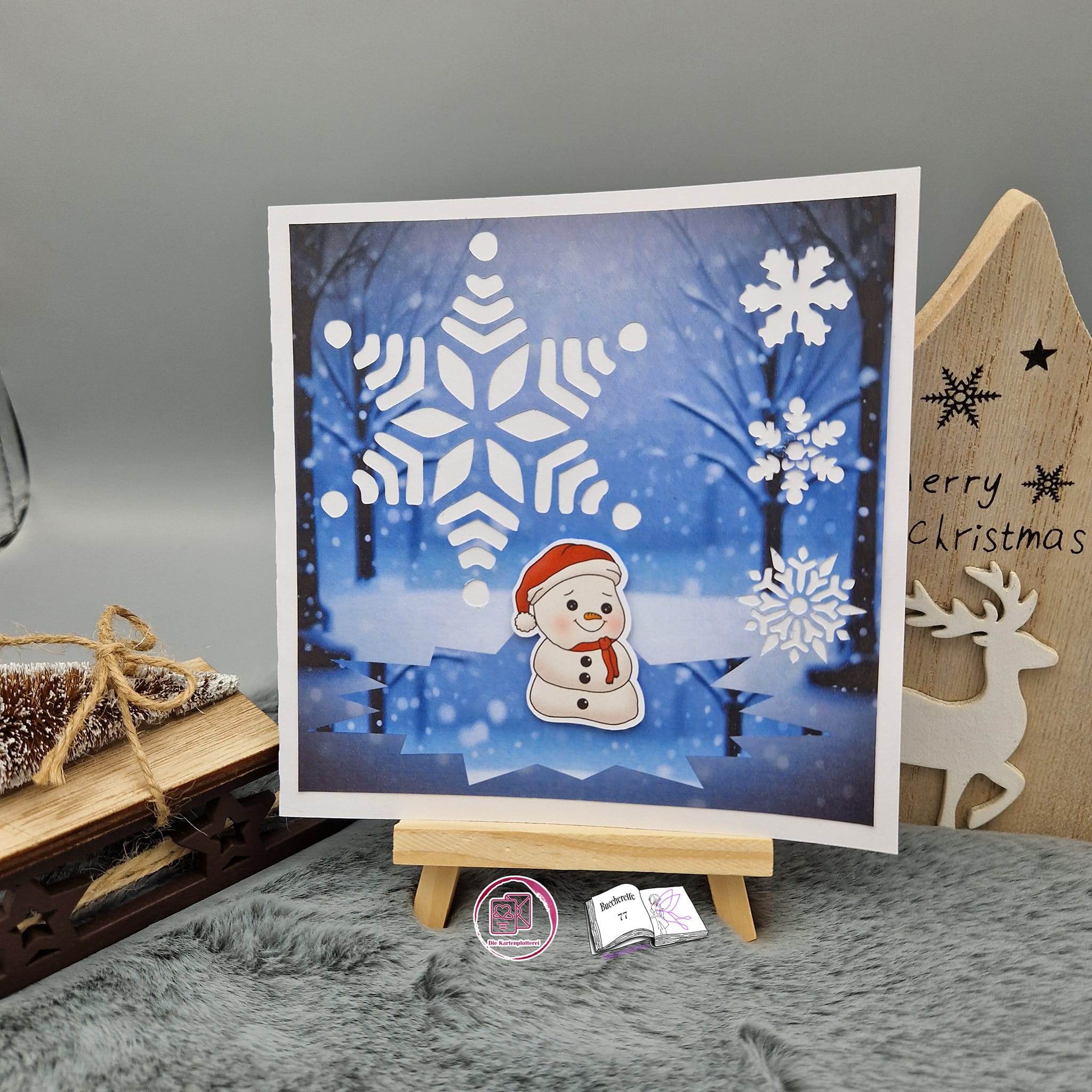 Digiset Fridolin der Schneemann, Digistamp, Digipaper, Plotterdatei, Sublimation - Sewando