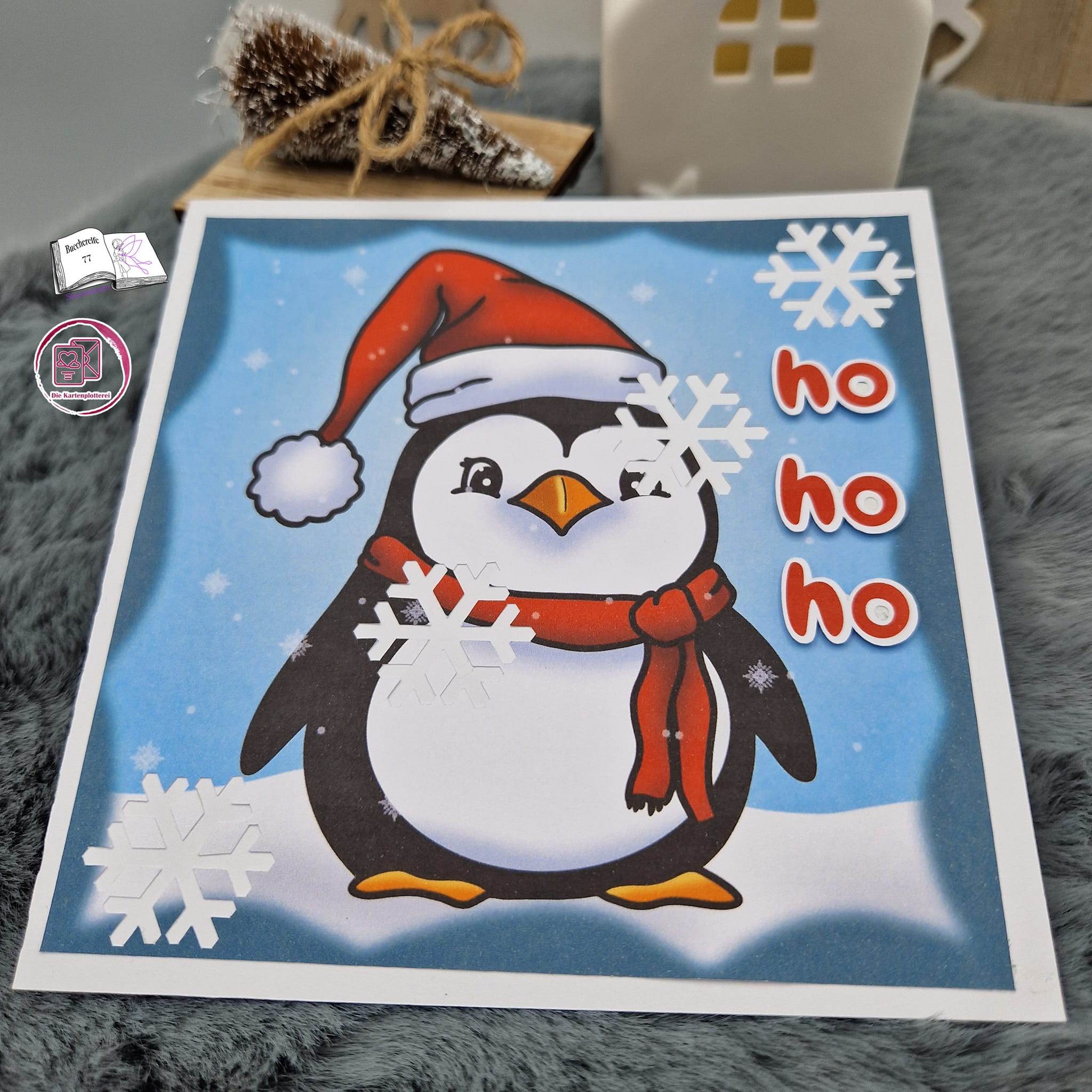 Digiset Christmas Penguin Plotterdatei, Sublimation, Digistamp, Digipaper - Sewando