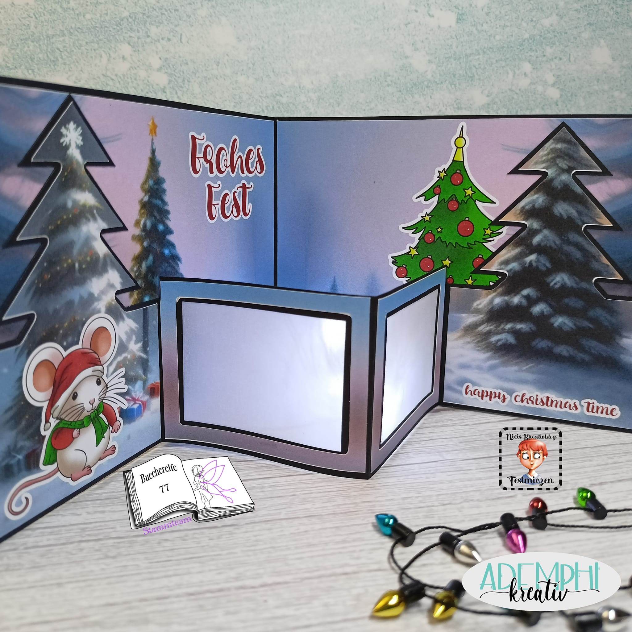 Digiset Speedy die Weihnachtsmaus, Plotterdatei, Sublimation, Digistamp, Digipaper - Sewando