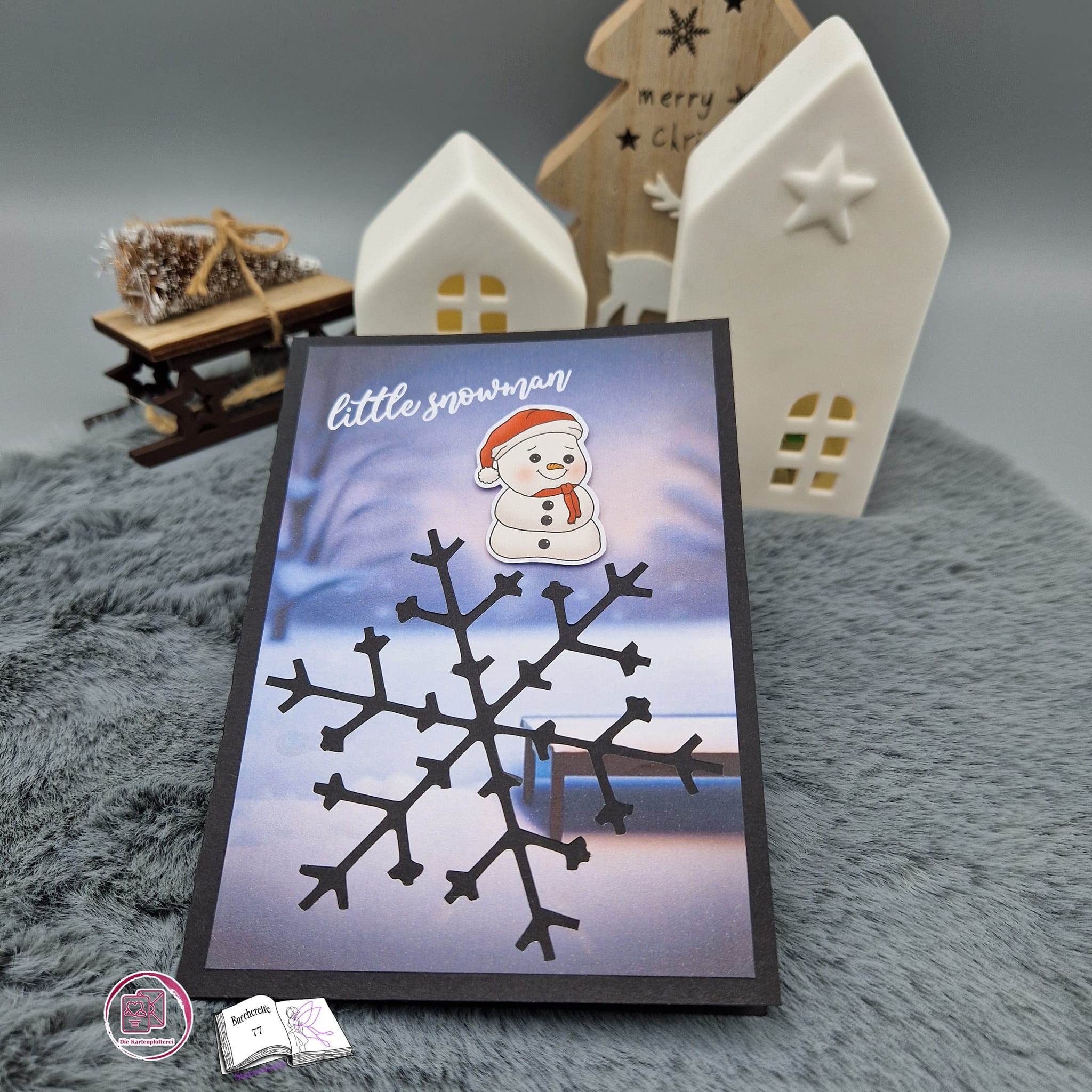 Digiset Fridolin der Schneemann, Digistamp, Digipaper, Plotterdatei, Sublimation - Sewando