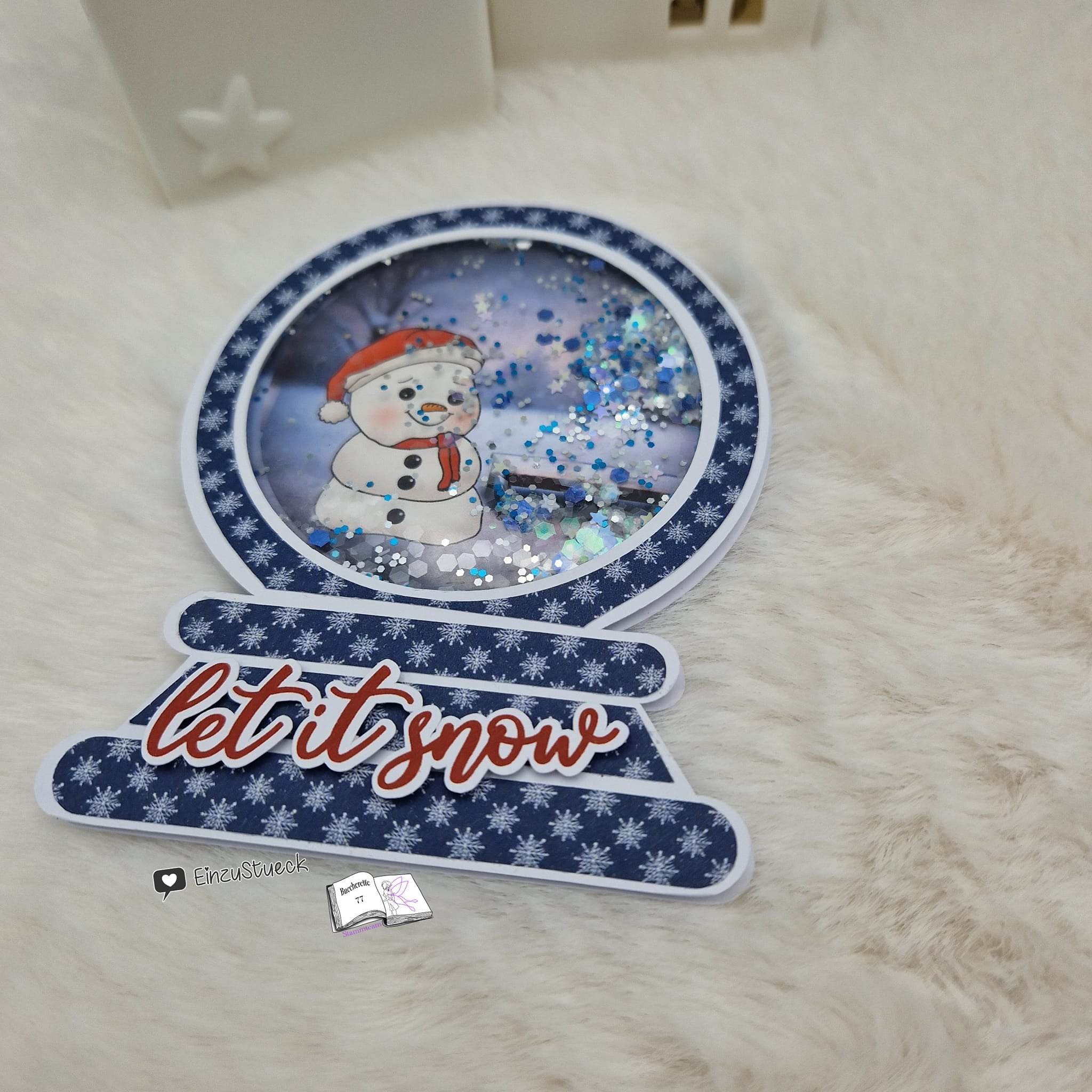 Digiset Fridolin der Schneemann, Digistamp, Digipaper, Plotterdatei, Sublimation - Sewando