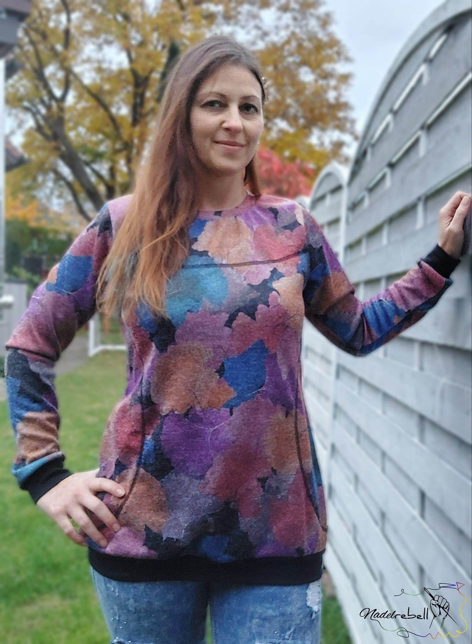 Sweater Josefina Gr. 34 - 54 inkl. A0 + Beamerdatei - Sewando