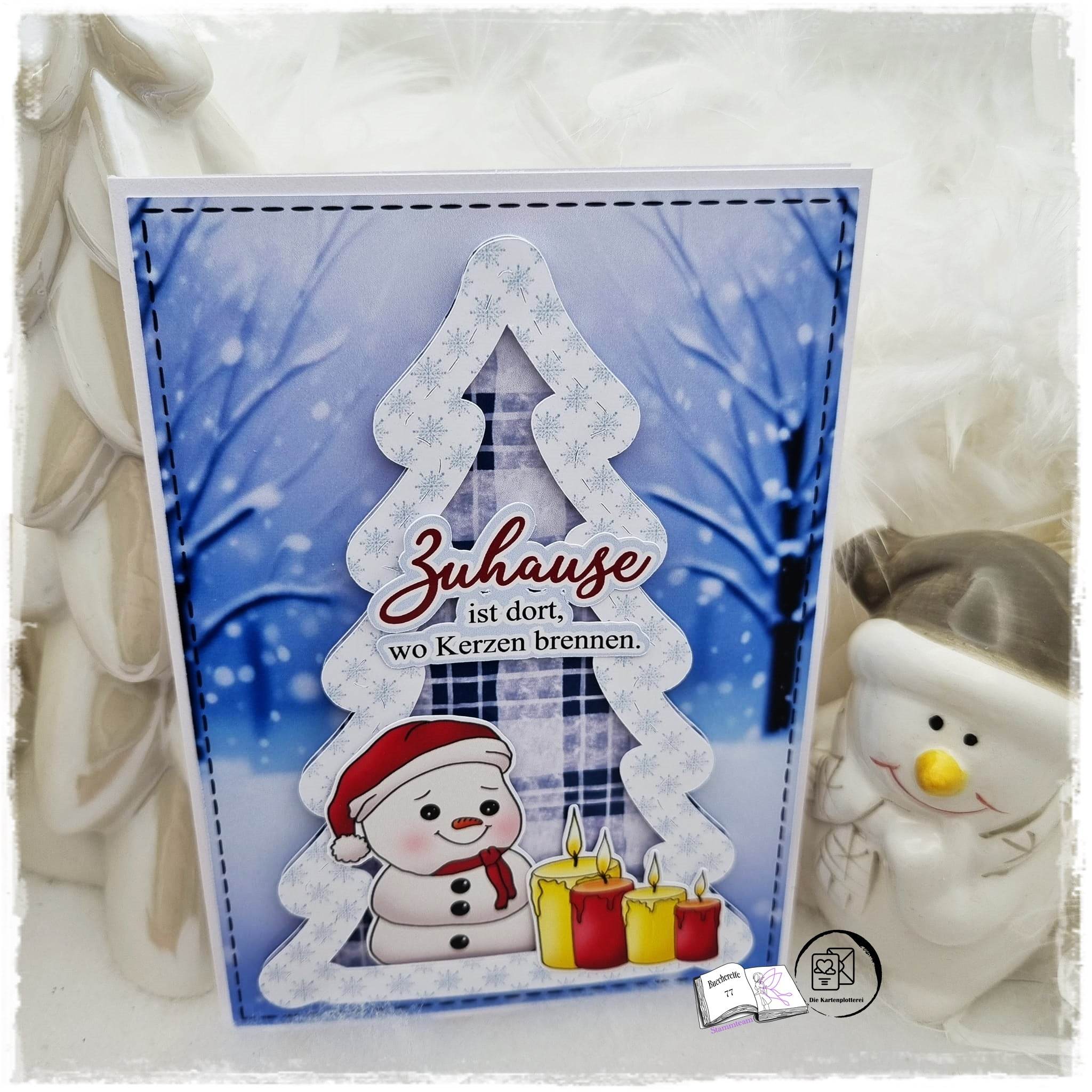 Digiset Fridolin der Schneemann, Digistamp, Digipaper, Plotterdatei, Sublimation - Sewando