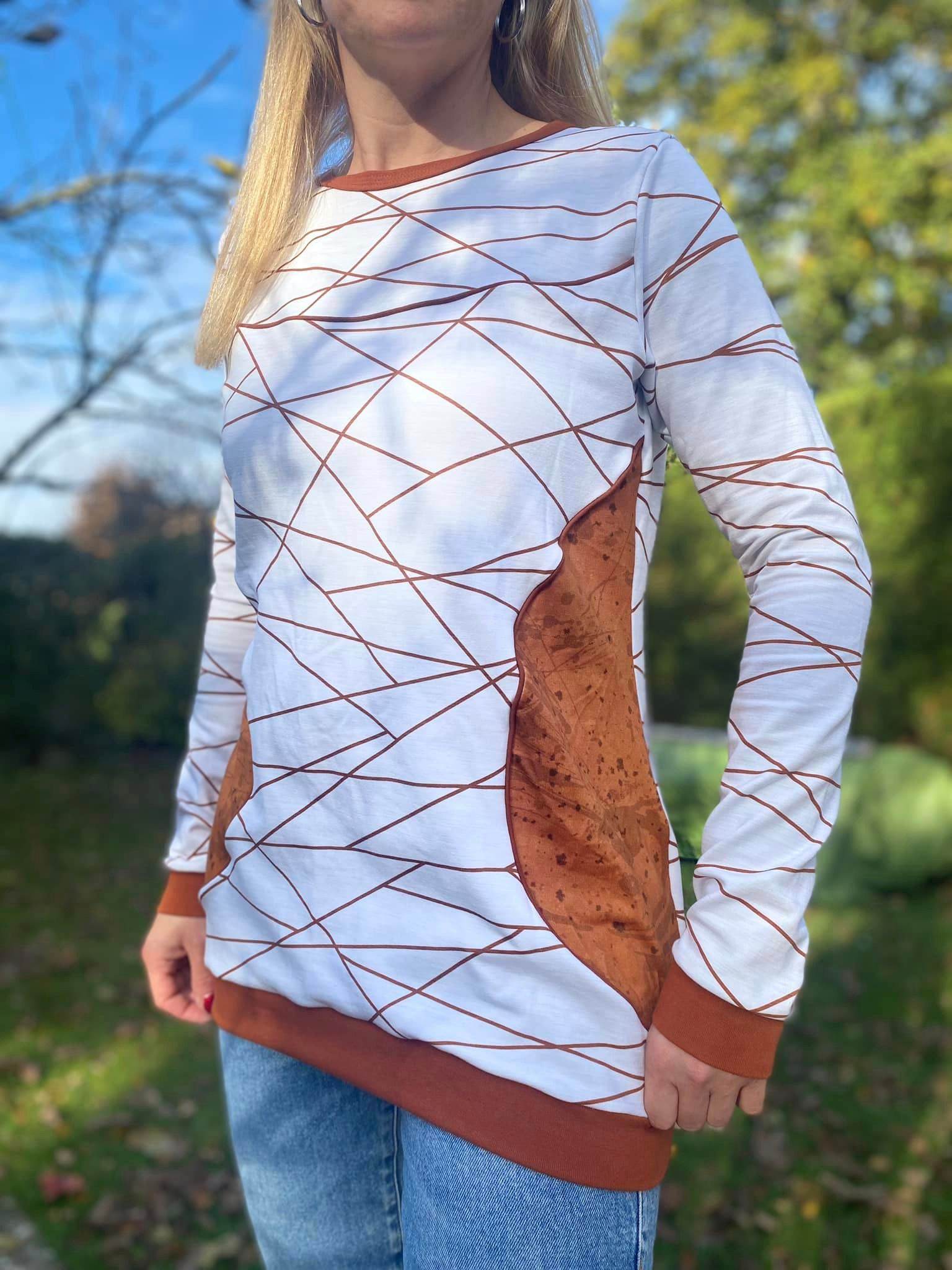 Sweater Josefina Gr. 34 - 54 inkl. A0 + Beamerdatei - Sewando