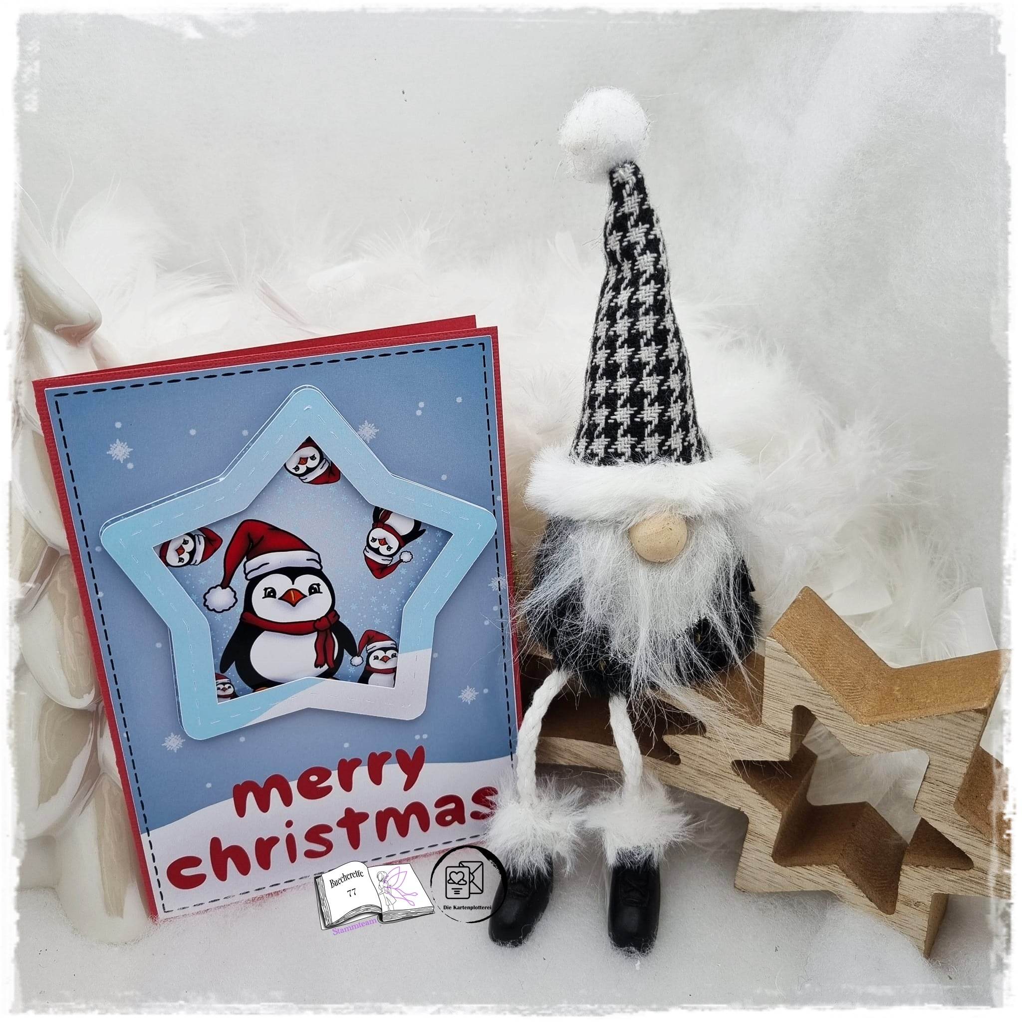 Digiset Christmas Penguin Plotterdatei, Sublimation, Digistamp, Digipaper - Sewando