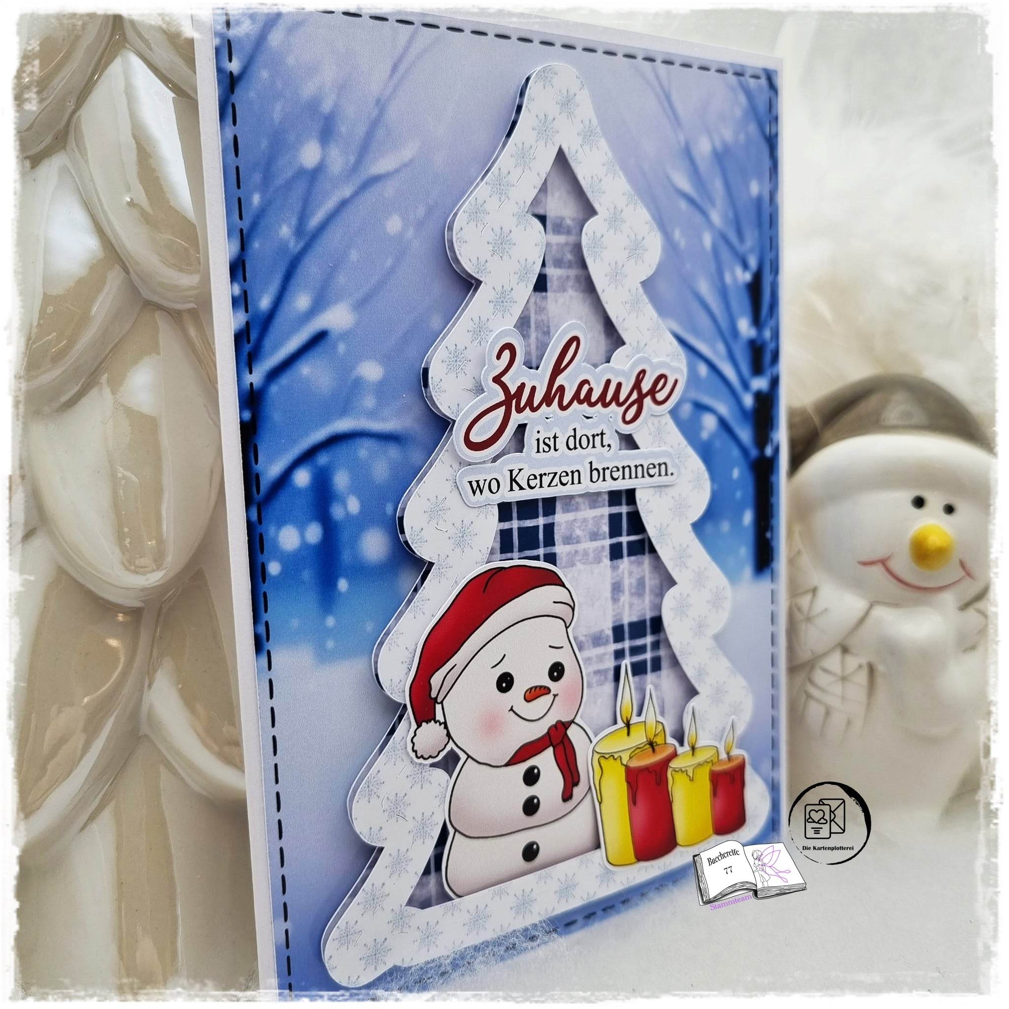 Digiset Fridolin der Schneemann, Digistamp, Digipaper, Plotterdatei, Sublimation - Sewando
